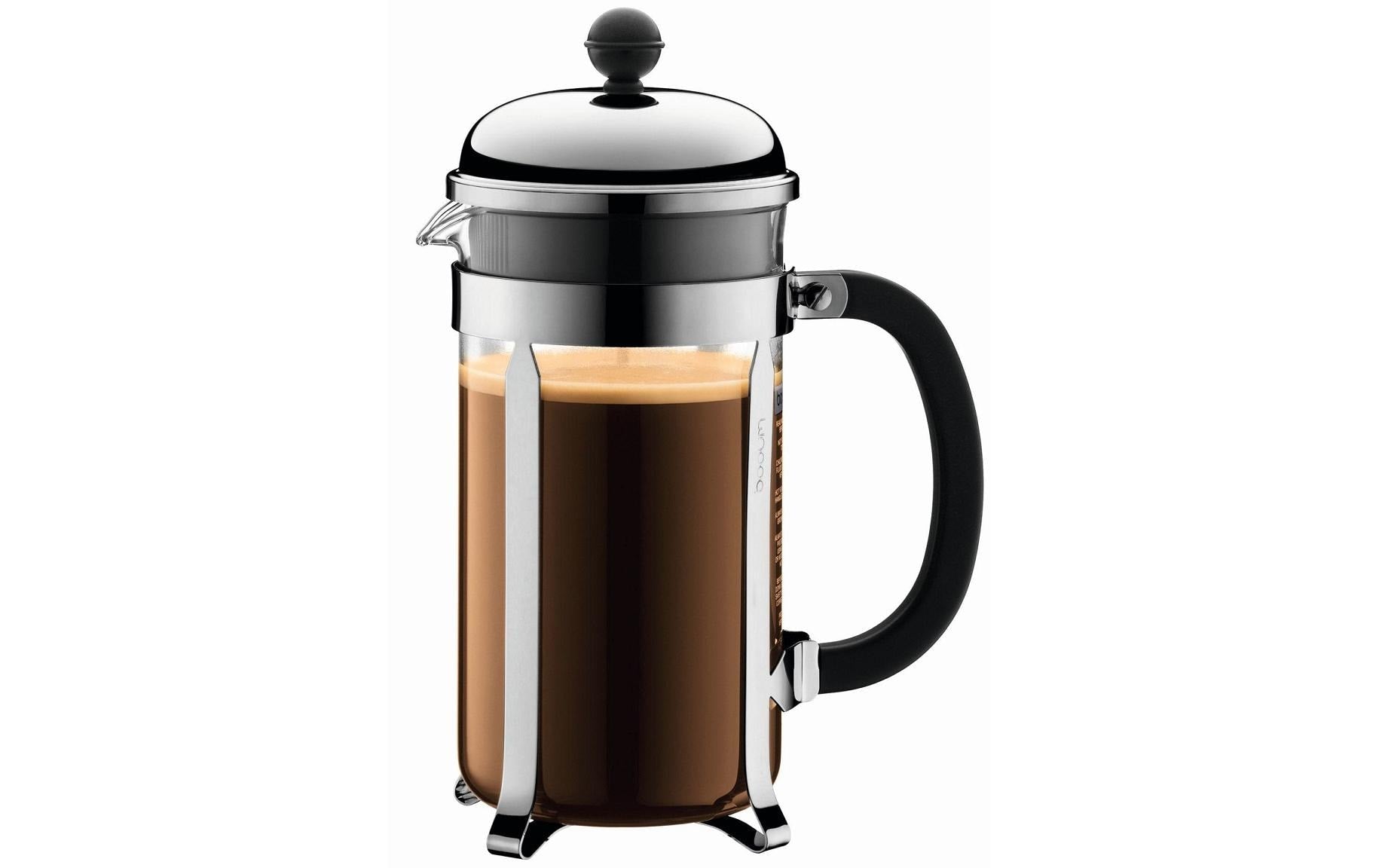 Bodum Chambord French Press / Kaffeebereiter – 1 l, 8 Tassen, Borosilikatglas/Edelstahl