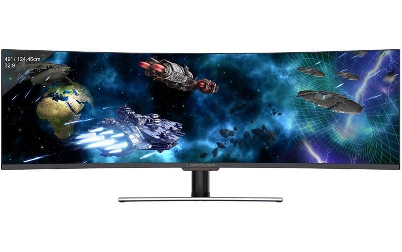 LC-Power LC-M49-DFHD-144-C-Q – Monitor, 49", 144 Hz, 350 cd/m², Curved, Adaptive Sync, VESA 75 × 75, Schwarz