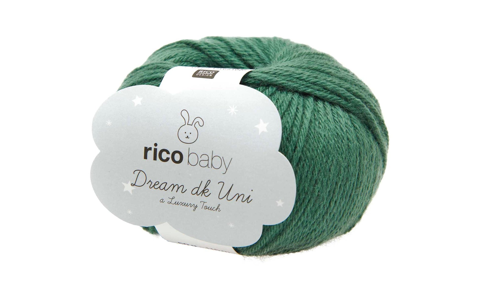Rico Design Baby Dream Uni DK Garn Olivgrün – 50 g, 115 m, Nadel 4 mm, 50% Polyacryl/50% Polyamid, 1 Stk.