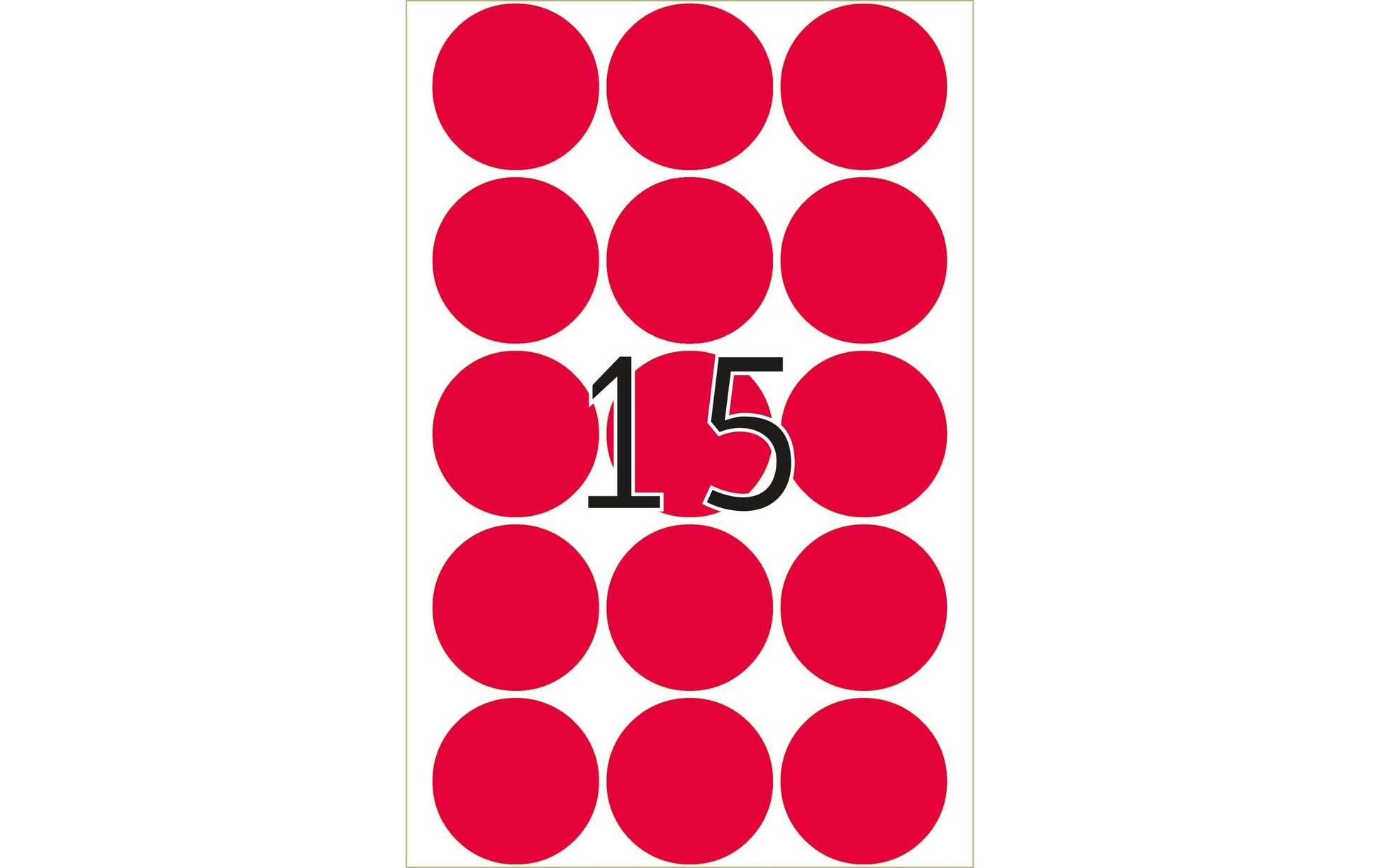 HERMA Schuletiketten – Ø 32 mm, rund, 360 Stk, 24 Bogen, 111 × 170 mm, Papier, permanent haftend