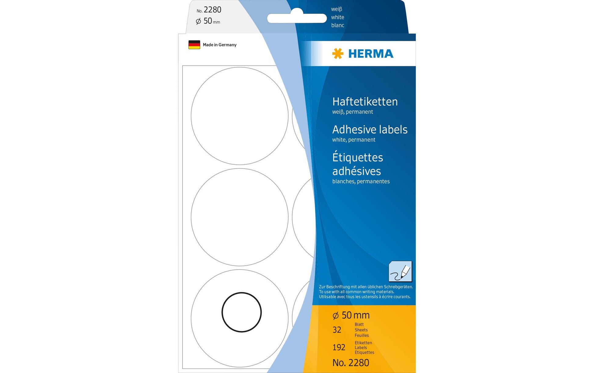 HERMA Schmucketiketten – Papier, 192 Stk, 32 Bogen, rund