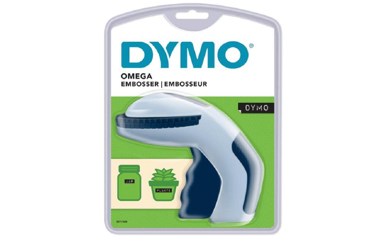 DYMO Omega – Beschriftungsgerät für Prägebänder 9 mm, Schrifthöhe 3,7 mm, Soft-Touch-Griff