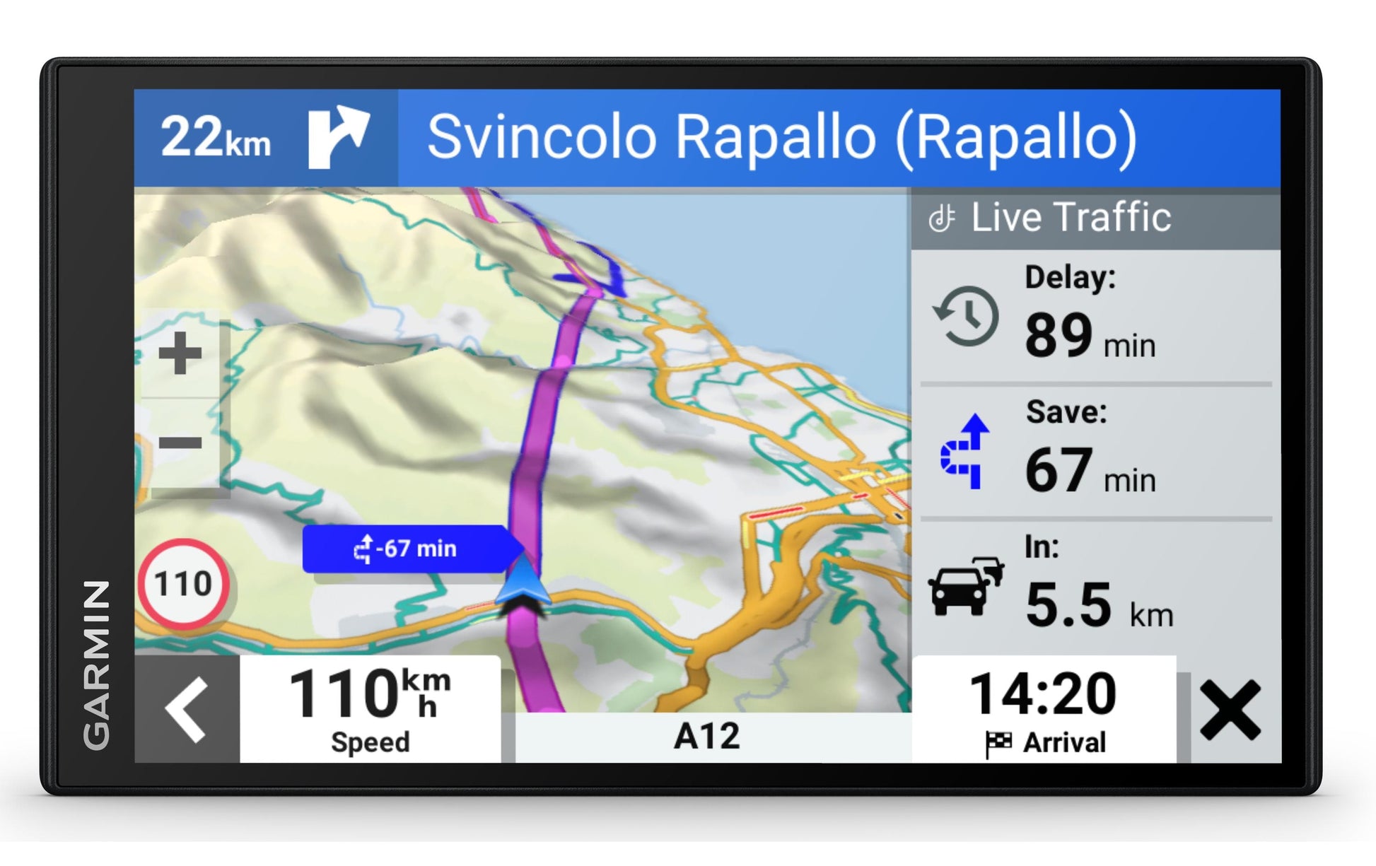 Garmin DriveSmart 76 – 7" Interaktives Display (Touch), Multitouch, Schwarz