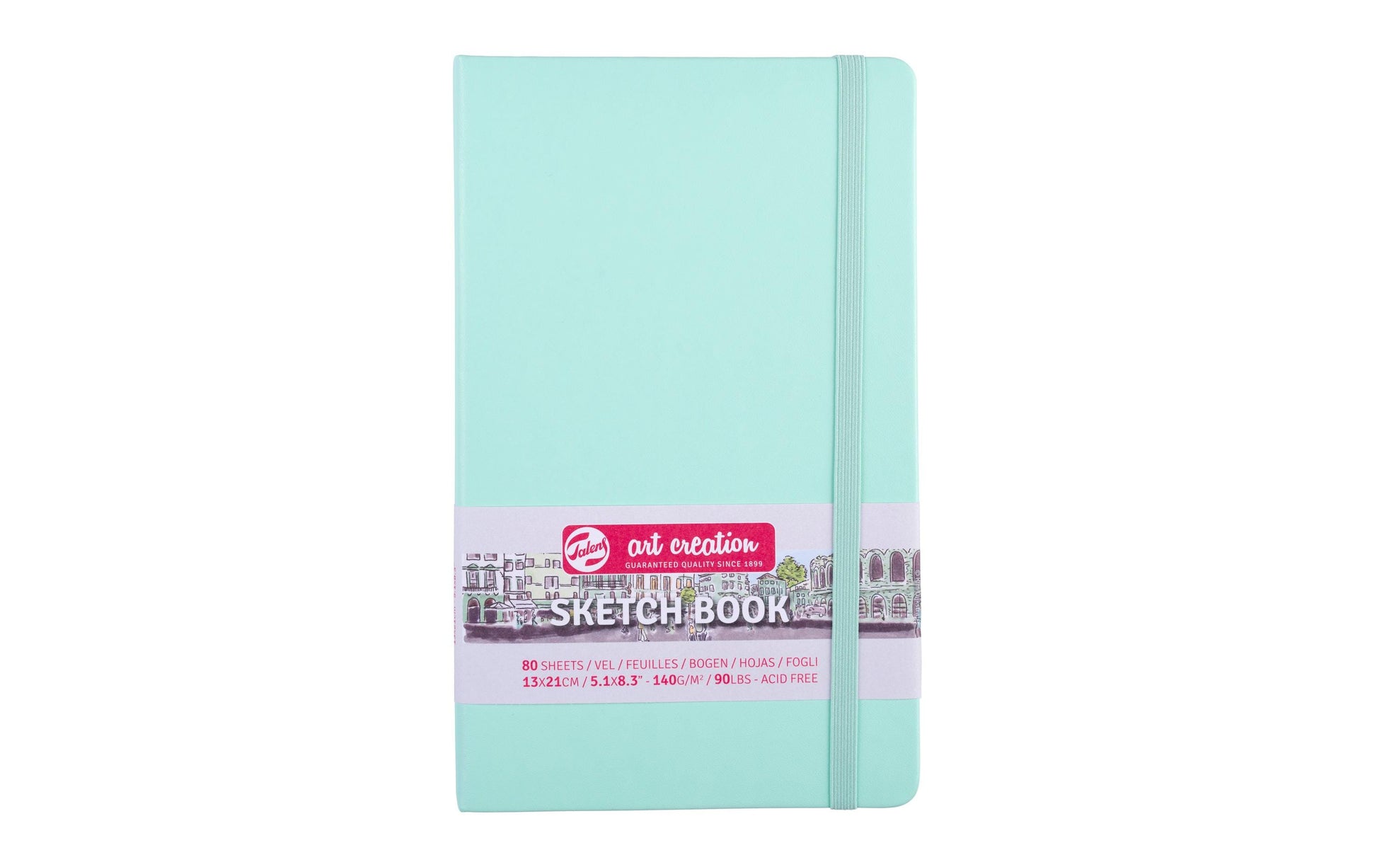 Talens Skizzenbuch Art Creation – 13 × 21 cm – 140 g/m² – Hardcover – 80 Blatt – cremefarbenes Papier – Mint