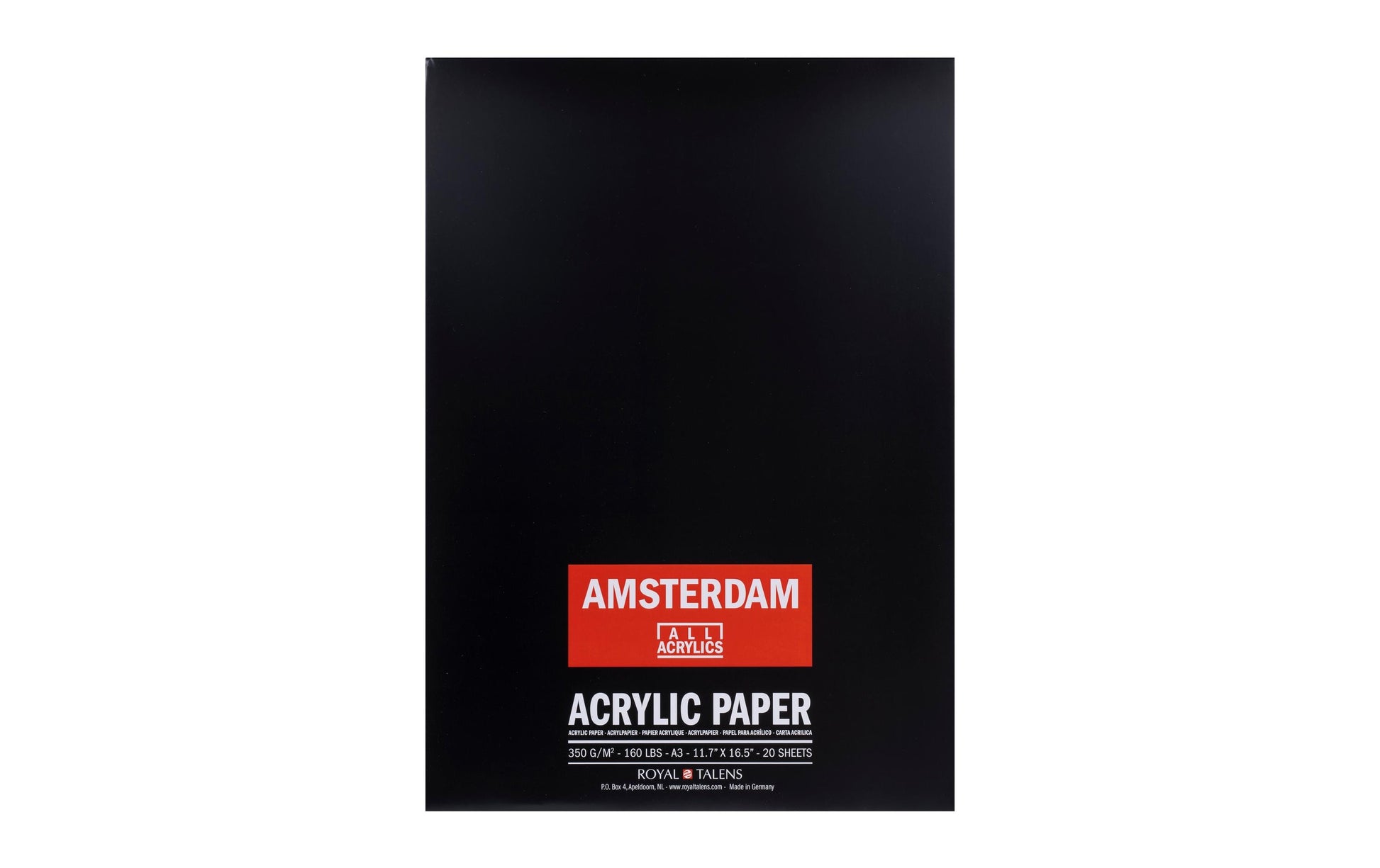 Royal Talens Amsterdam Skizzenblock – A3 – 350 g/m² – geleimt – 20 Blatt – für Acryl
