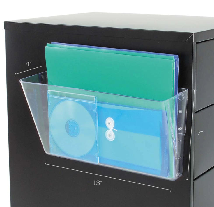 Deflecto Wandprospekthalter – für A4 quer – magnetisch – transparent – Polystyrol – 330×177×101 mm – 1 Stk.