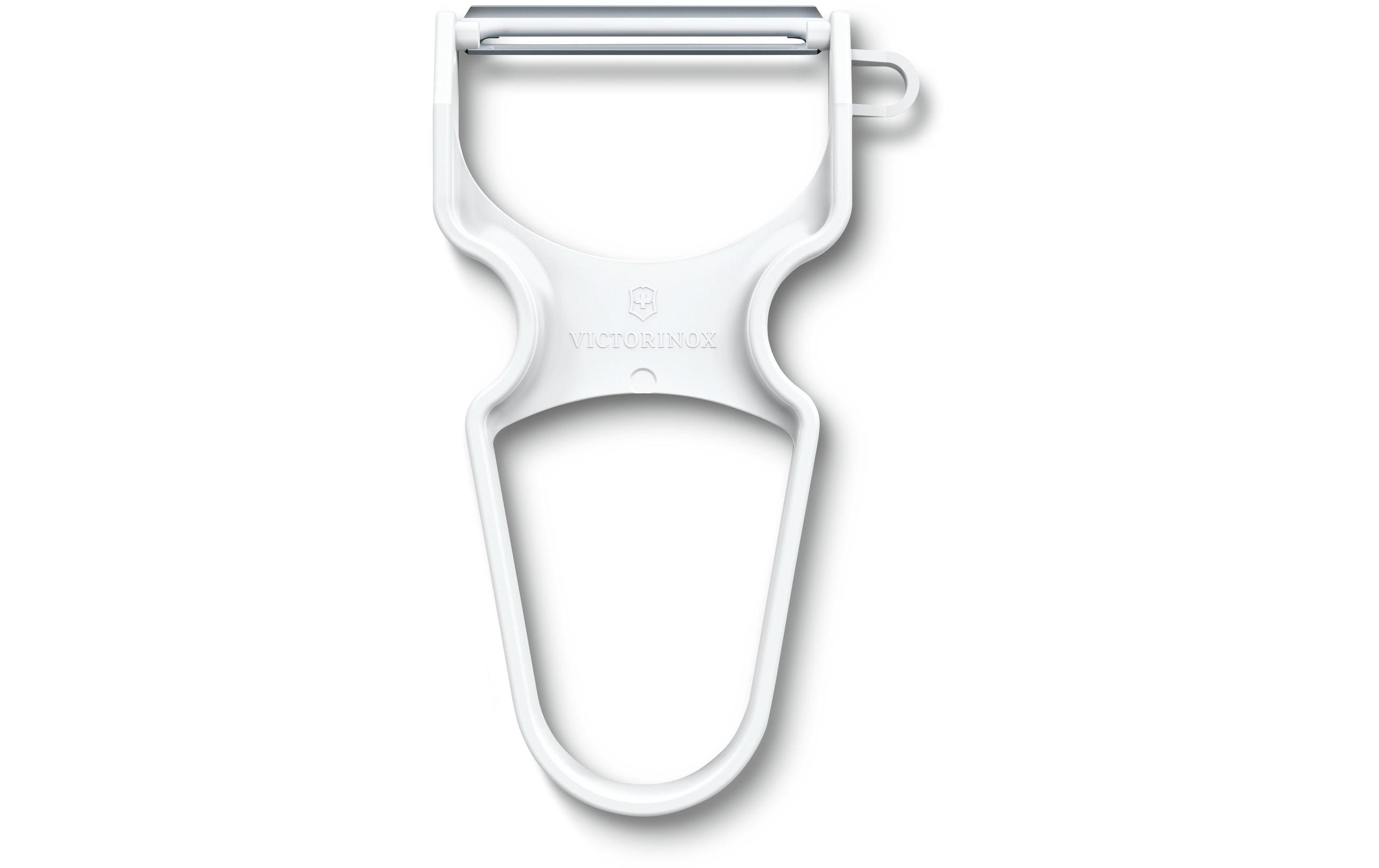Victorinox Sparschäler, 6,5 × 1,3 × 10,9 cm, Edelstahl/ABS, weiss, spülmaschinenfest