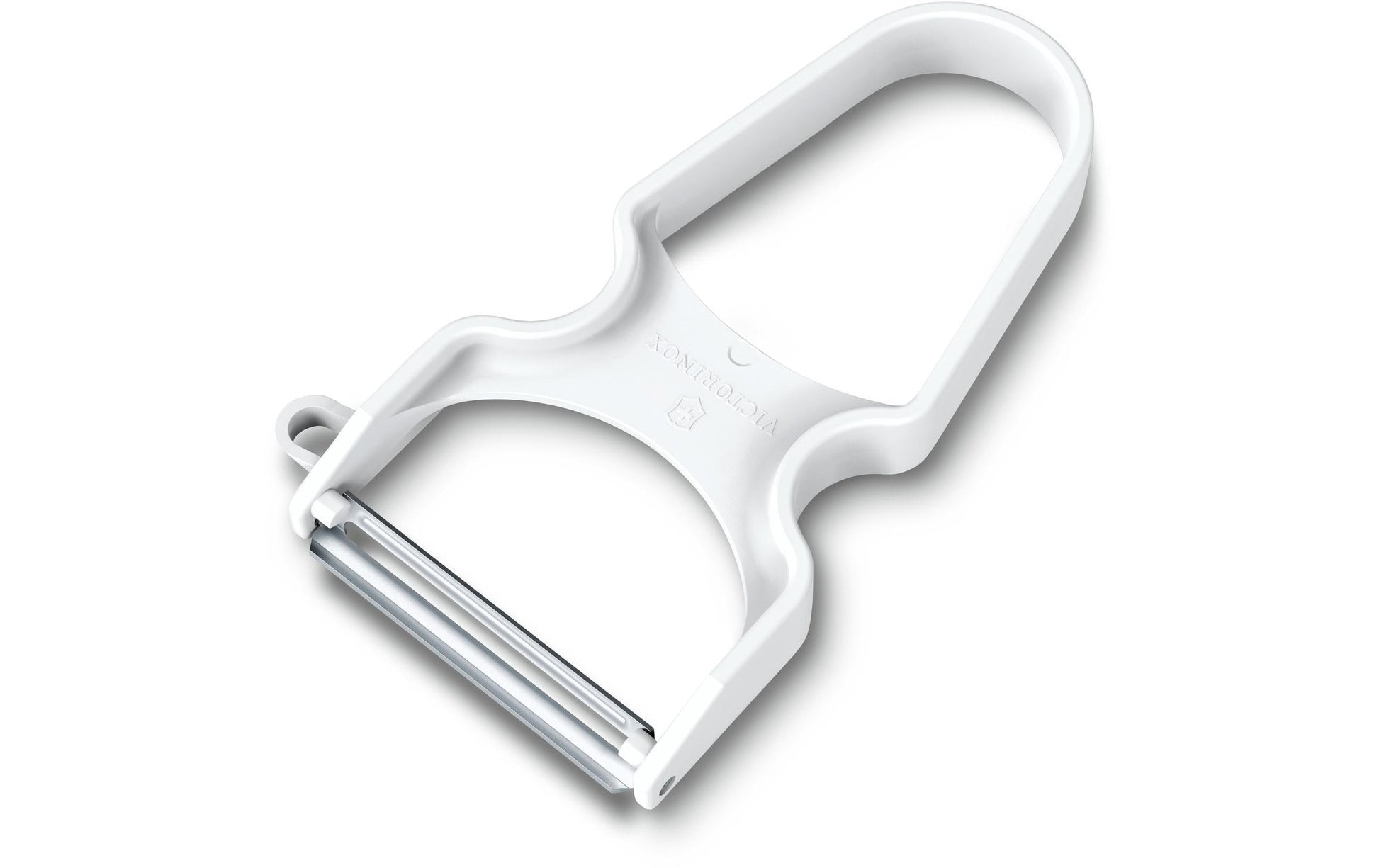Victorinox Sparschäler, 6,5 × 1,3 × 10,9 cm, Edelstahl/ABS, weiss, spülmaschinenfest