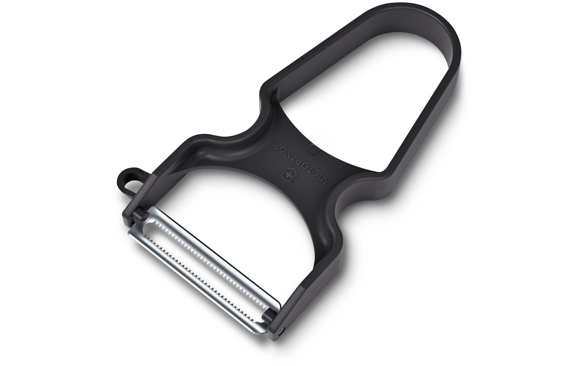 Victorinox Sparschäler, 6,5 × 1,3 × 10,9 cm, Klinge Edelstahl, Griff ABS, schwarz, spülmaschinenfest