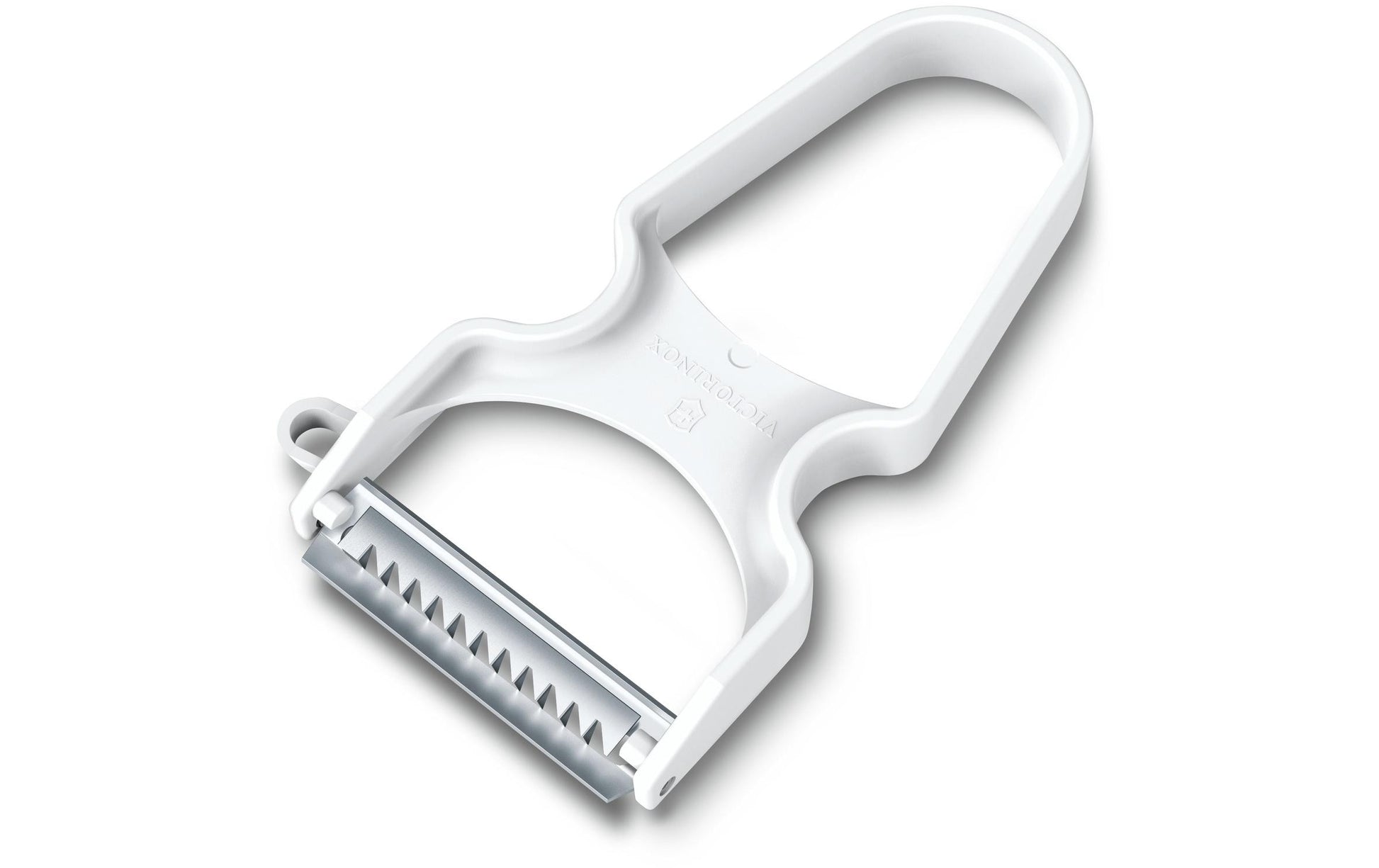 Victorinox Sparschäler 6,5 × 1,3 × 10,9 cm, Edelstahl/ABS, Weiss, Julienne, spülmaschinenfest