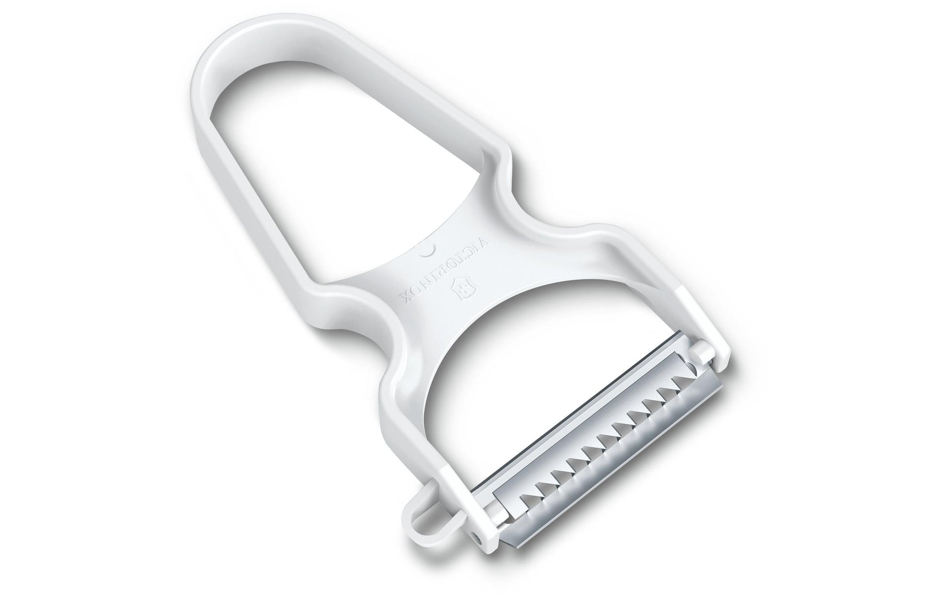 Victorinox Sparschäler 6,5 × 1,3 × 10,9 cm, Edelstahl/ABS, Weiss, Julienne, spülmaschinenfest