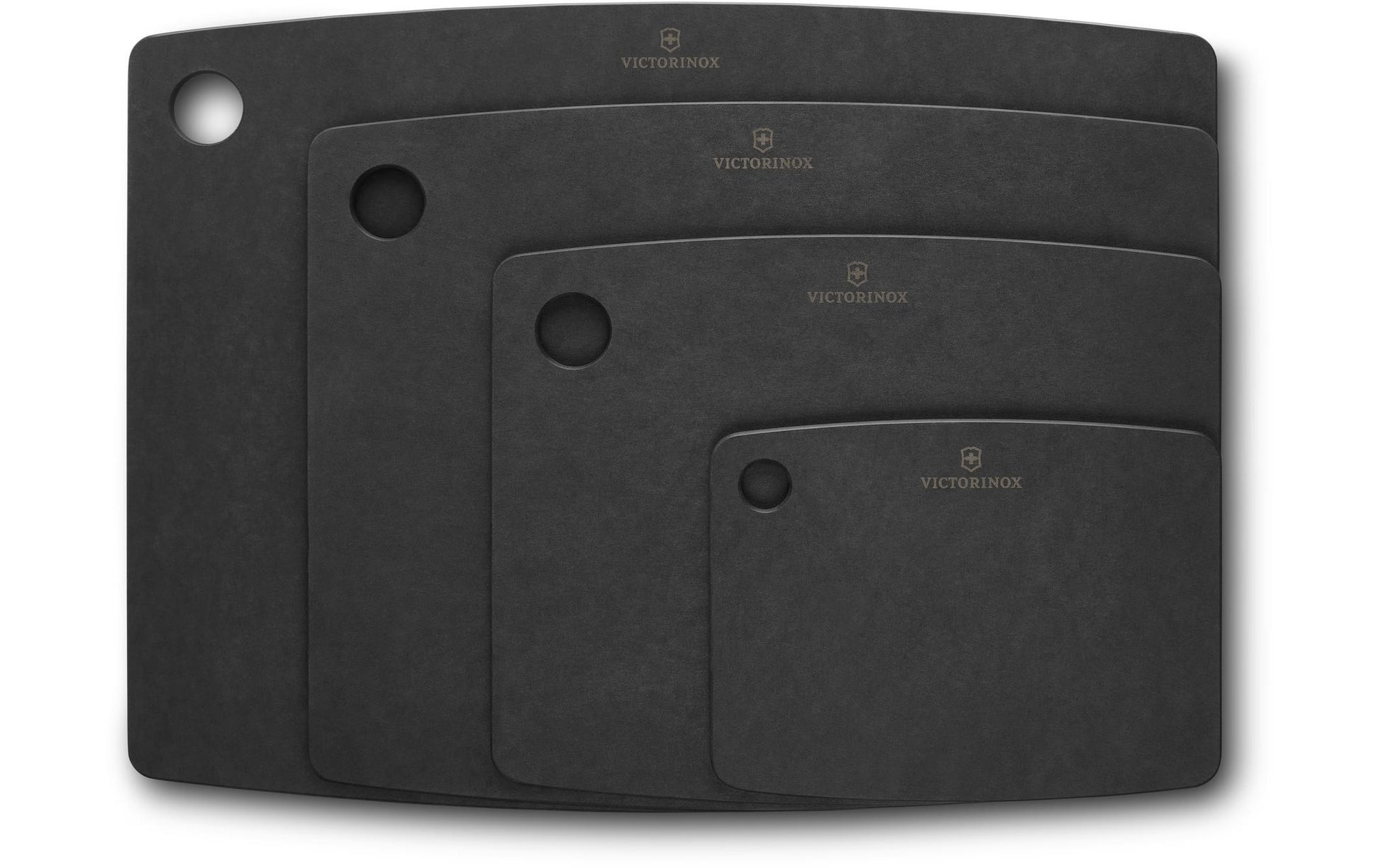 Victorinox Kitchen Series – Schneidebrett 44,4 × 33 × 0,6 cm, Papierverbundstoff, spülmaschinenfest, schwarz