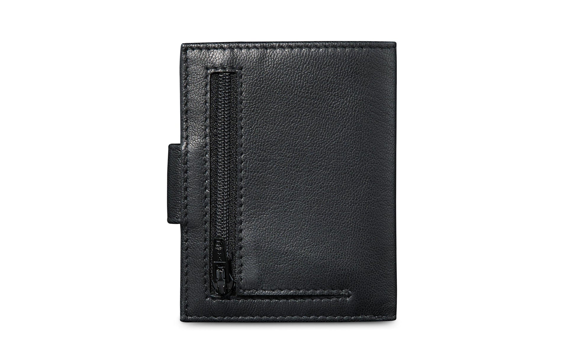 Bugatti cases Bugatti – DeLuxe Kartenetui – RFID-Schutz, Münzfach, 8 Kartentaschen – 80×102×15 mm – Schwarz, Ziegenleder