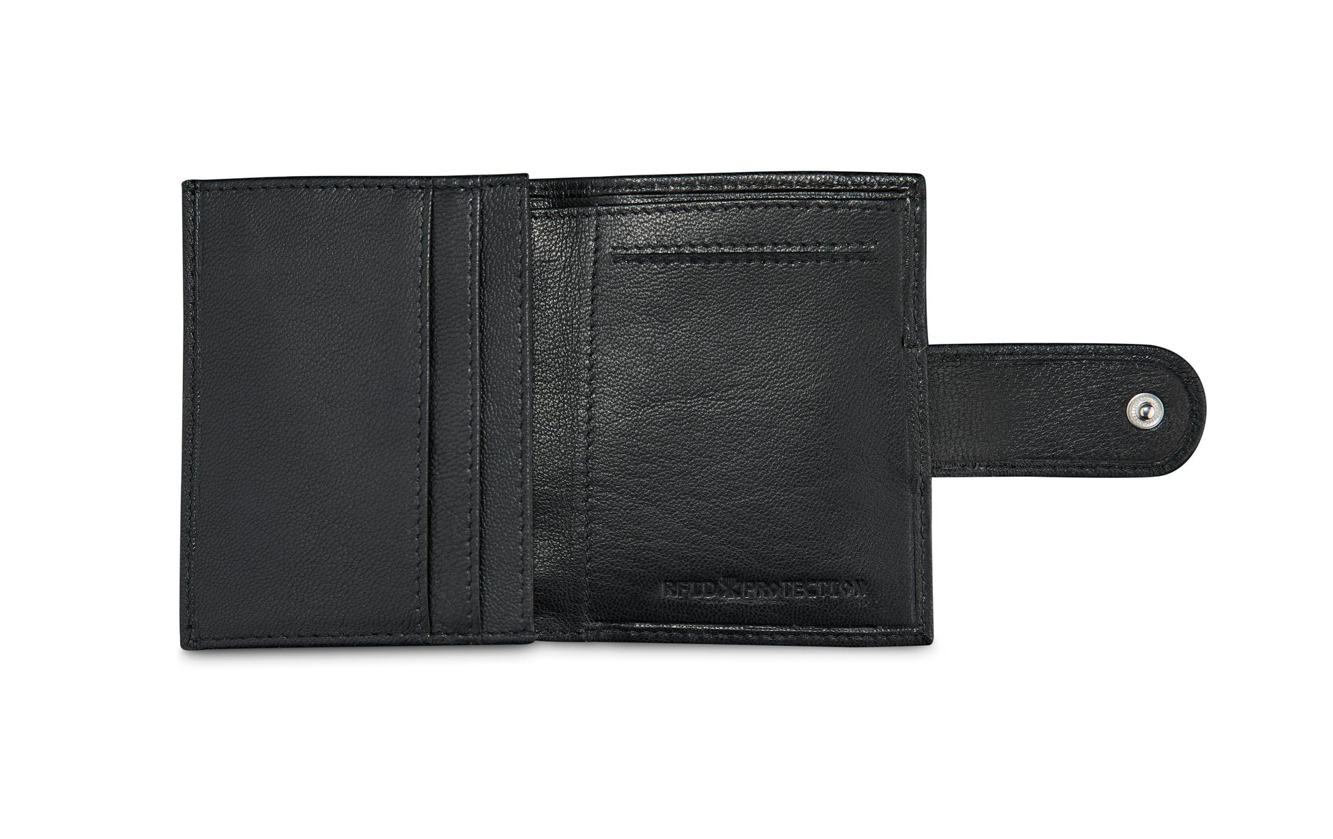 Bugatti cases Bugatti – DeLuxe Kartenetui – RFID-Schutz, Münzfach, 8 Kartentaschen – 80×102×15 mm – Schwarz, Ziegenleder