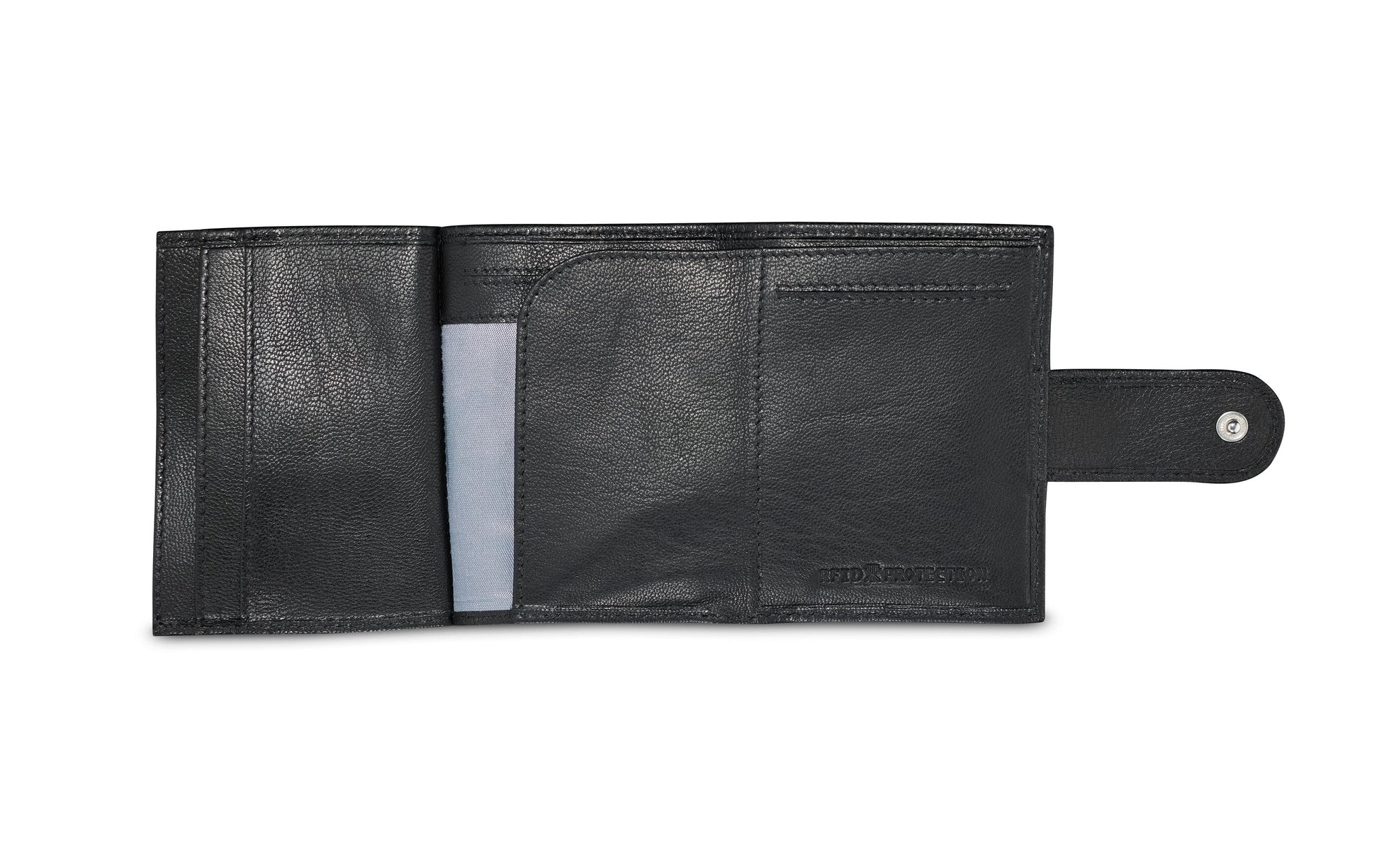 Bugatti cases Bugatti – DeLuxe Kartenetui – RFID-Schutz, Münzfach, 8 Kartentaschen – 80×102×15 mm – Schwarz, Ziegenleder