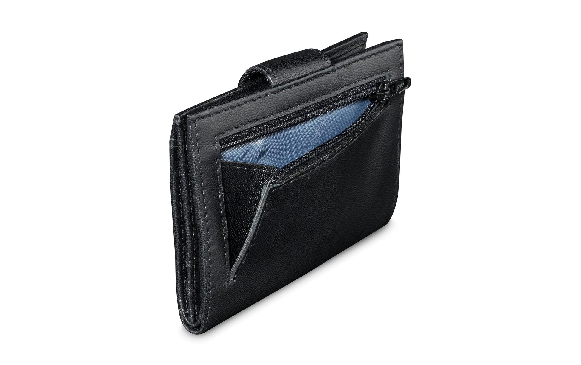 Bugatti cases Bugatti – DeLuxe Kartenetui – RFID-Schutz, Münzfach, 8 Kartentaschen – 80×102×15 mm – Schwarz, Ziegenleder
