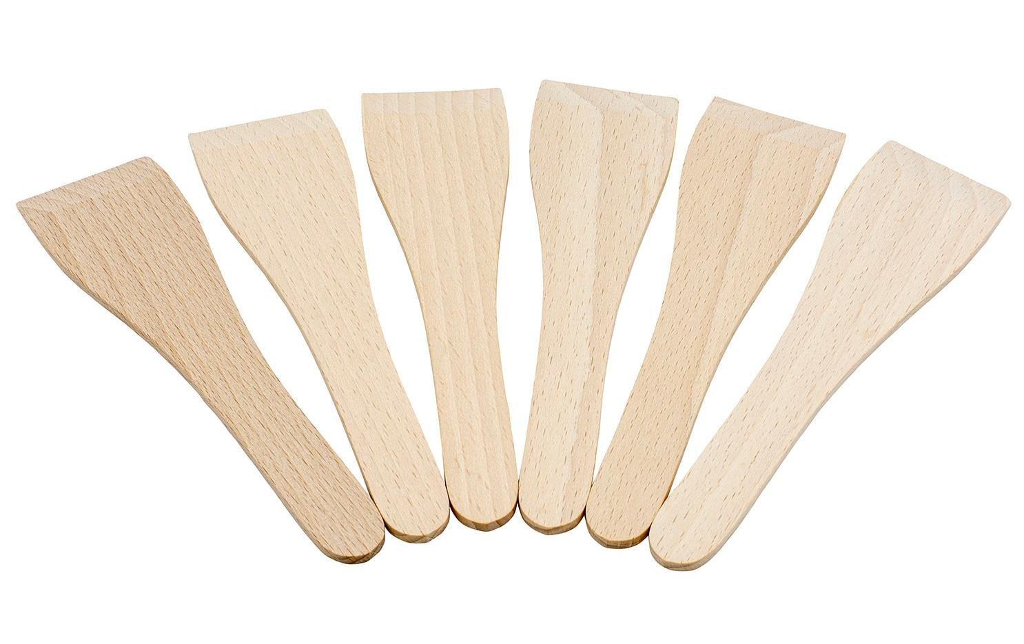 Kadastar Kochspatel 17,4 cm, Buche, 6 Stk., Hellbraun