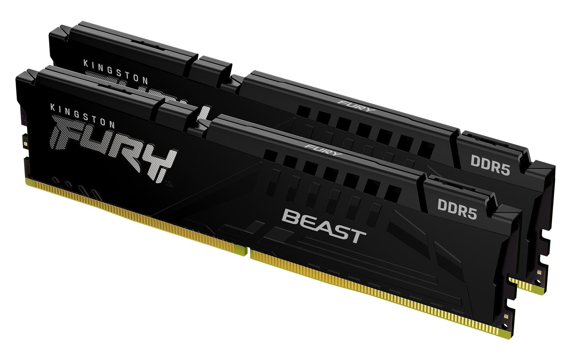 Kingston Technology Kingston FURY Beast – Arbeitsspeicher – 64 GB (2×32 GB) DDR5 5600 MT/s CL40, 288-Pin DIMM, Schwarz