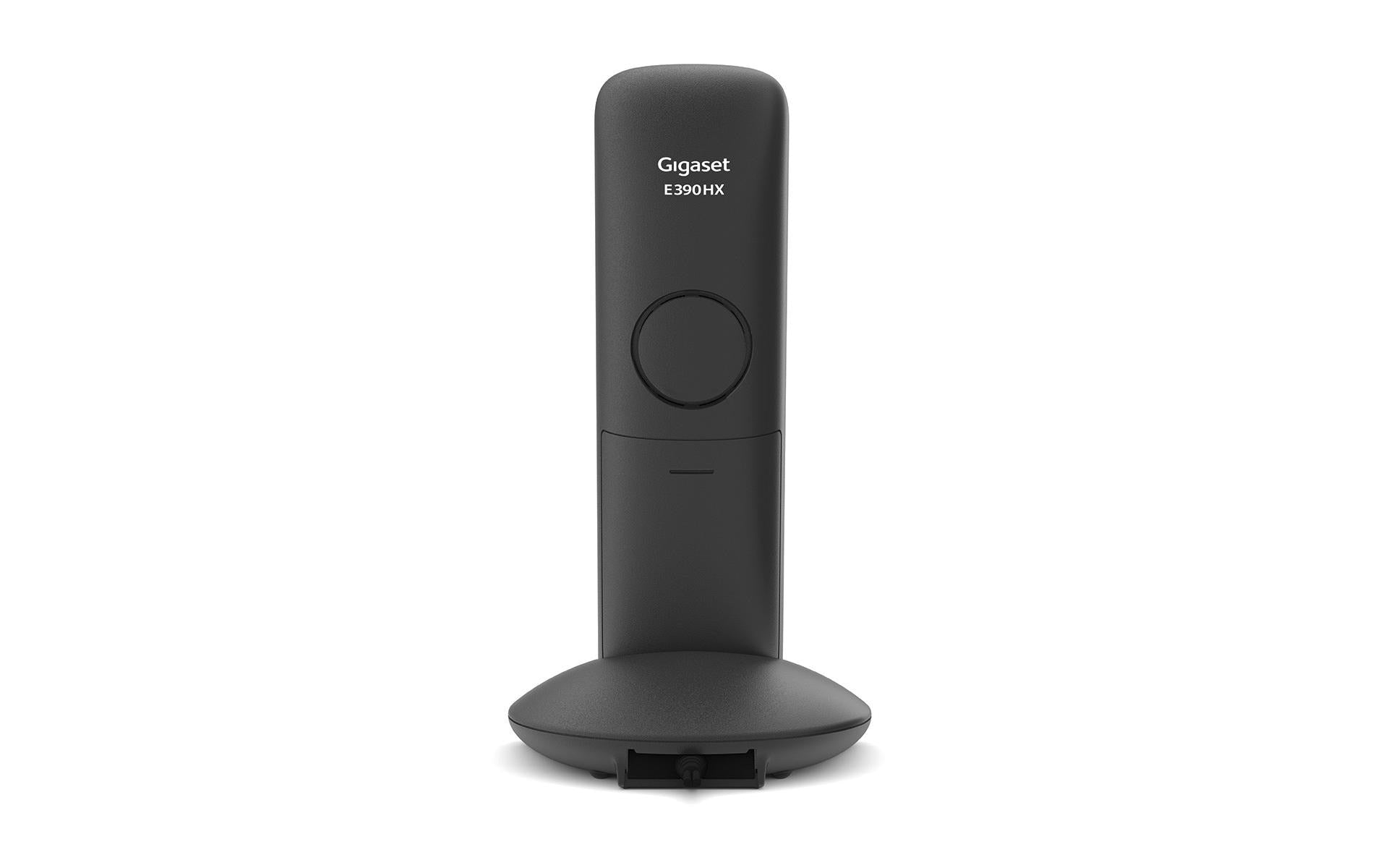 Gigaset E390 HX – WLAN-Telefon (Handgerät), inkl. Ladeschale, Silber