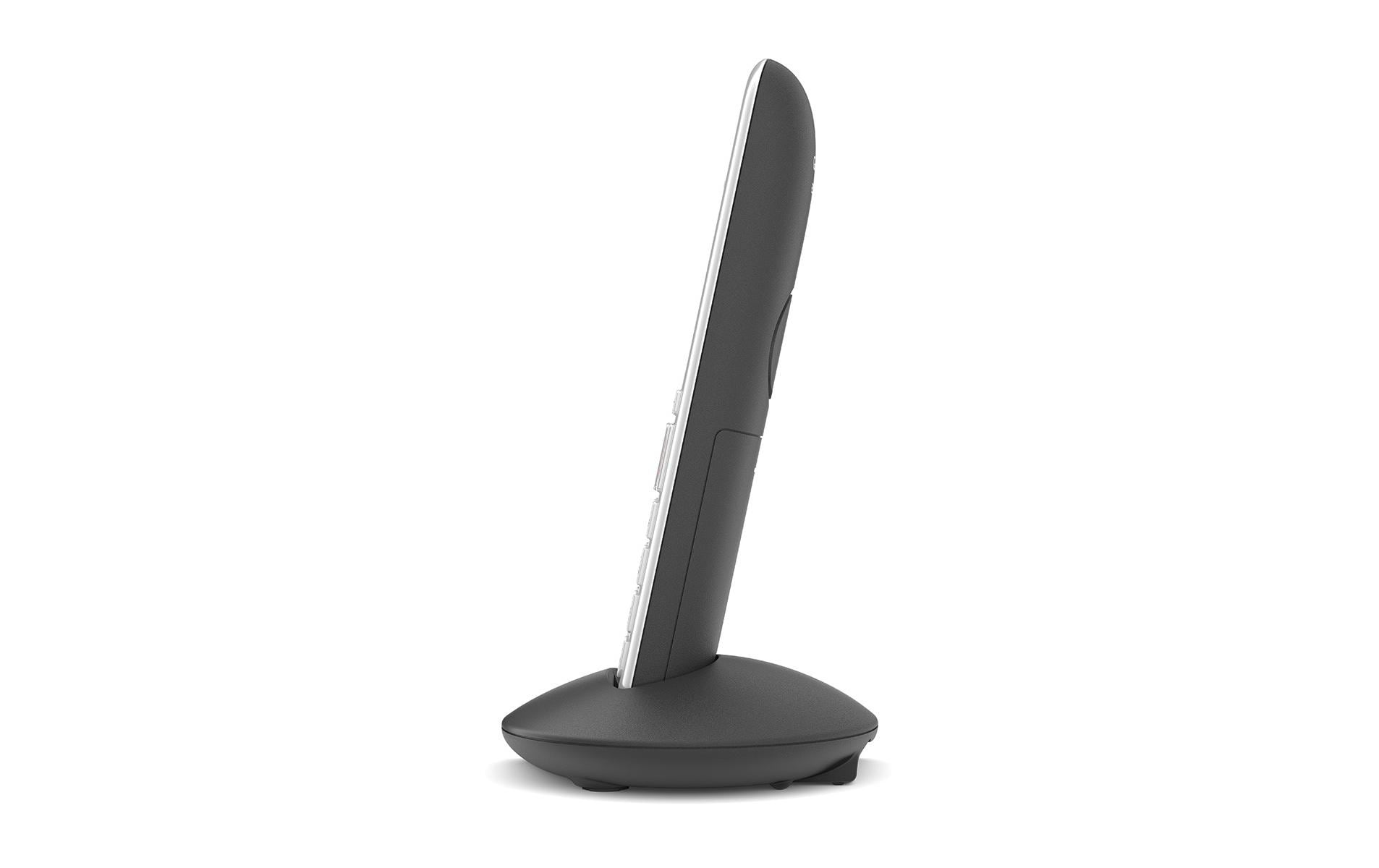 Gigaset E390 HX – WLAN-Telefon (Handgerät), inkl. Ladeschale, Silber