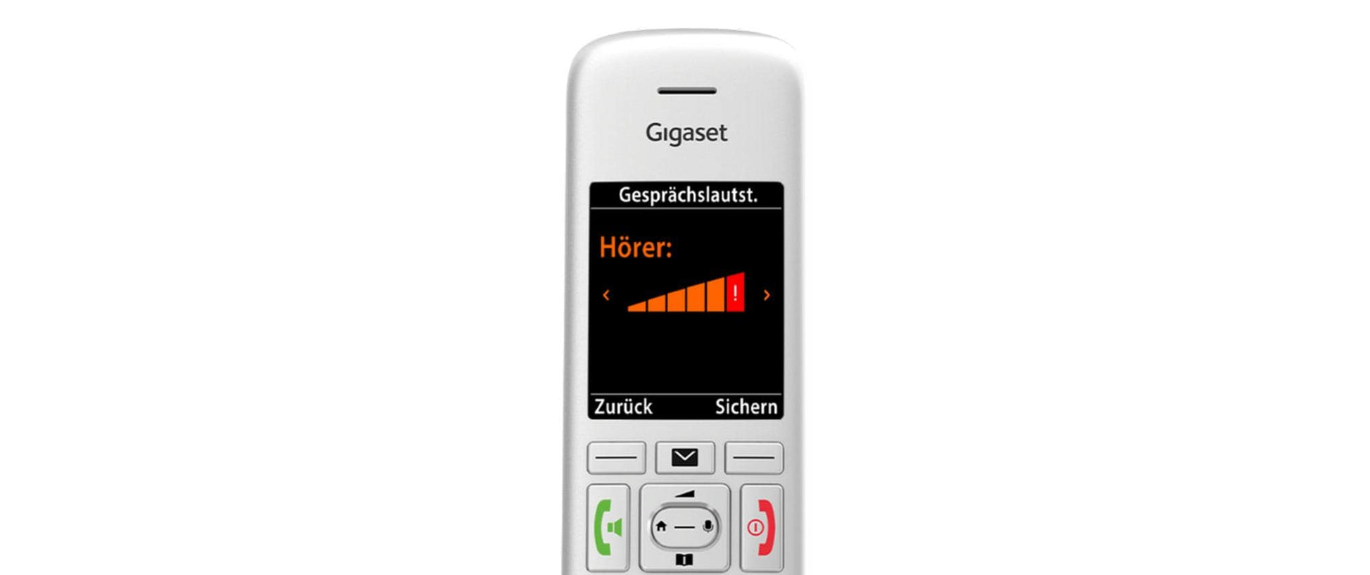 Gigaset E390 HX – WLAN-Telefon (Handgerät), inkl. Ladeschale, Silber
