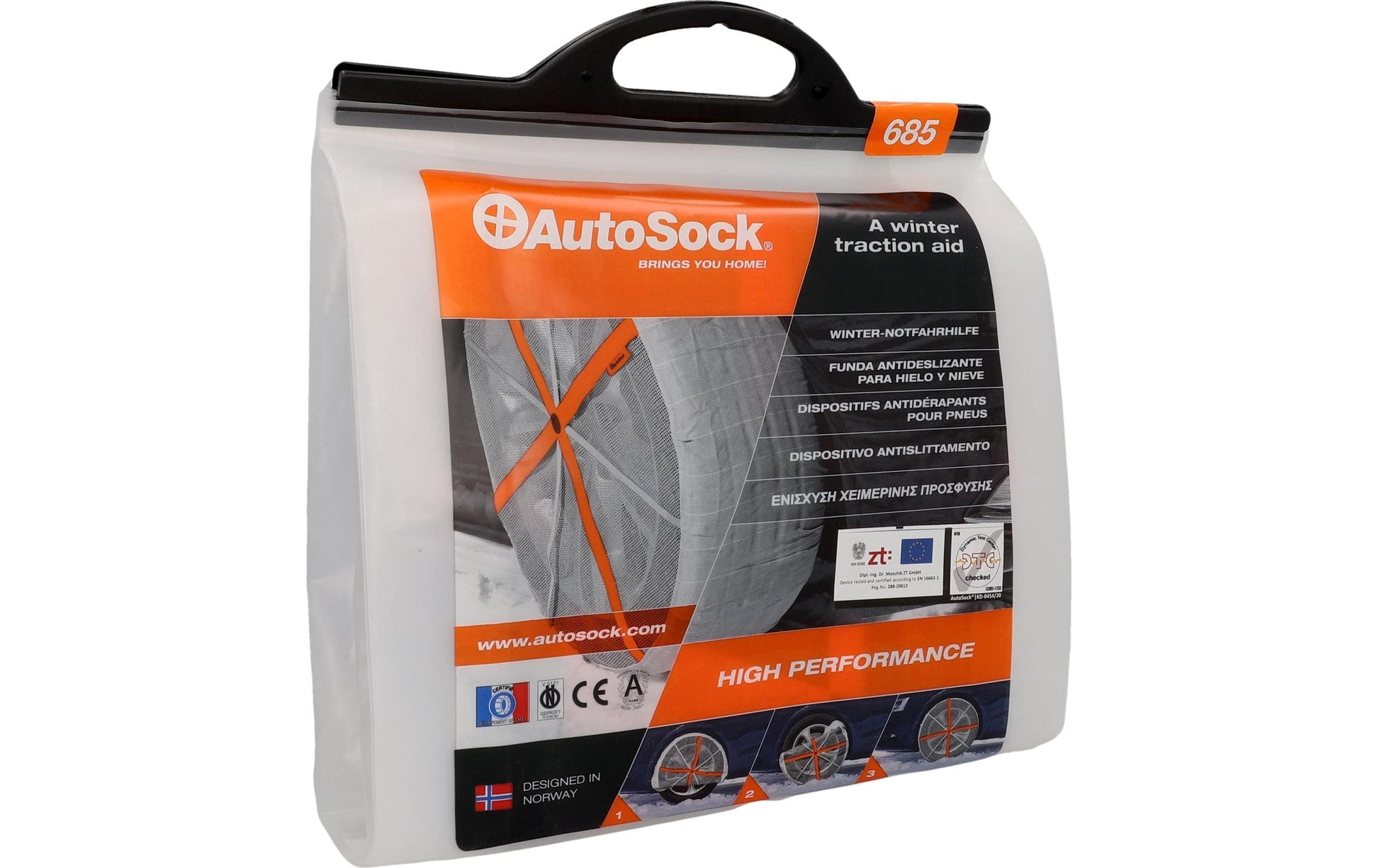Autosock GR 685 Traktionshilfe – für Reifen – 16" – 2 Stk. – Textil (in CH als Schneekette zugelassen)
