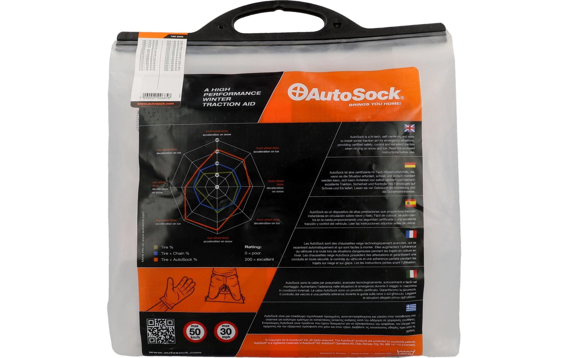 Autosock GR 685 Traktionshilfe – für Reifen – 16" – 2 Stk. – Textil (in CH als Schneekette zugelassen)