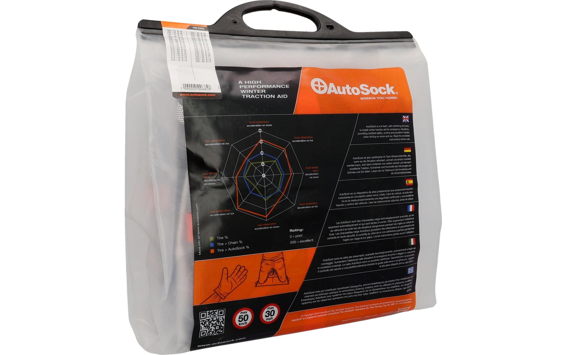 Autosock GR 685 Traktionshilfe – für Reifen – 16" – 2 Stk. – Textil (in CH als Schneekette zugelassen)