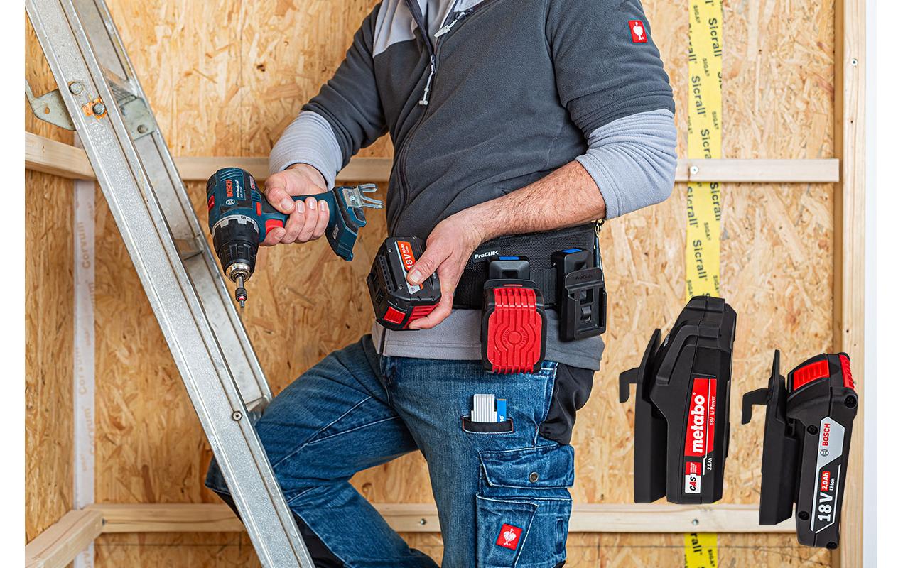 ProClick Batteriehalter – 2 Stk – für CAS, Bosch 18 V Akkus