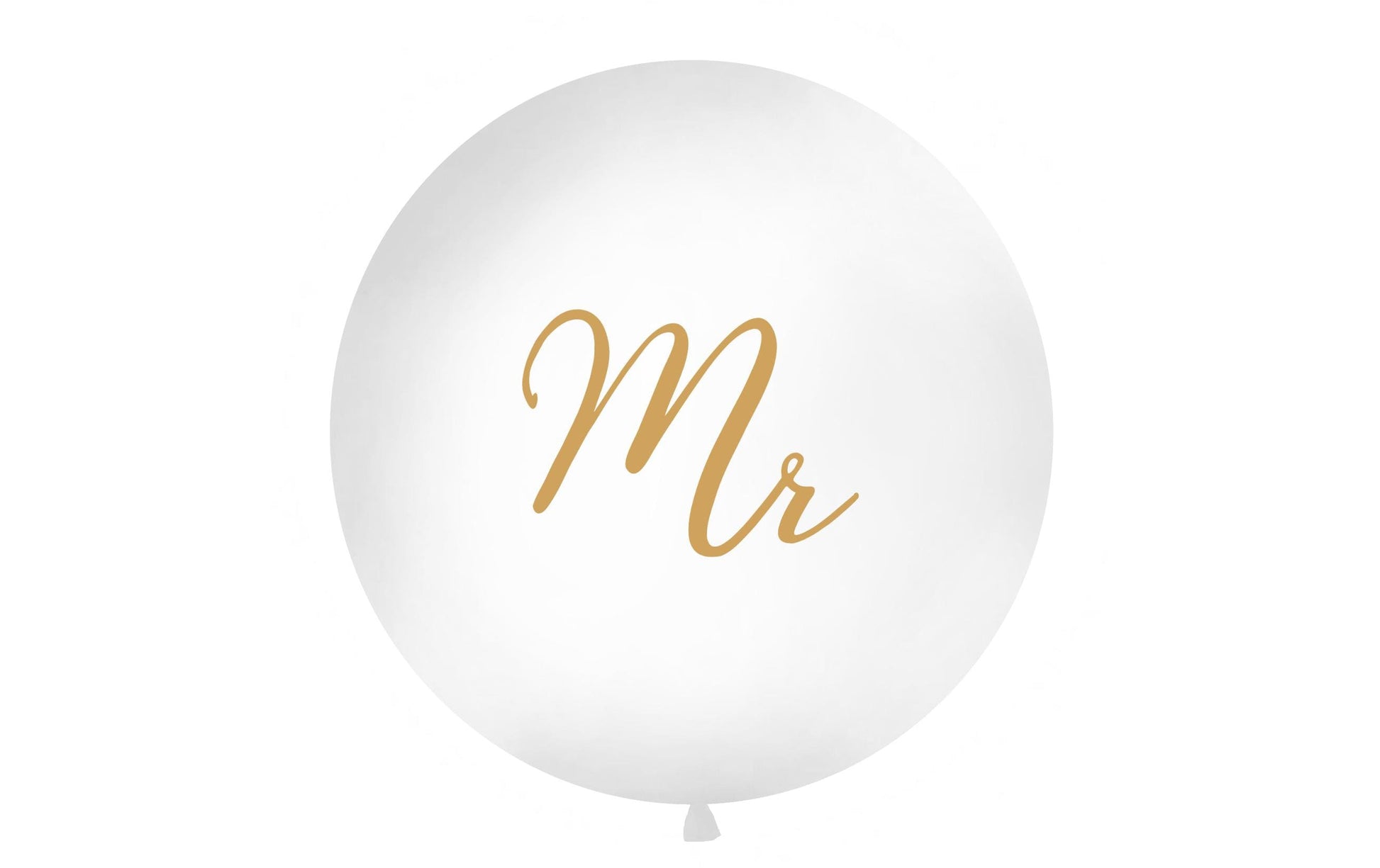 PartyDeco Hochzeitsluftballons – Weiss – Ø 100 cm – Latex – 1 Stück