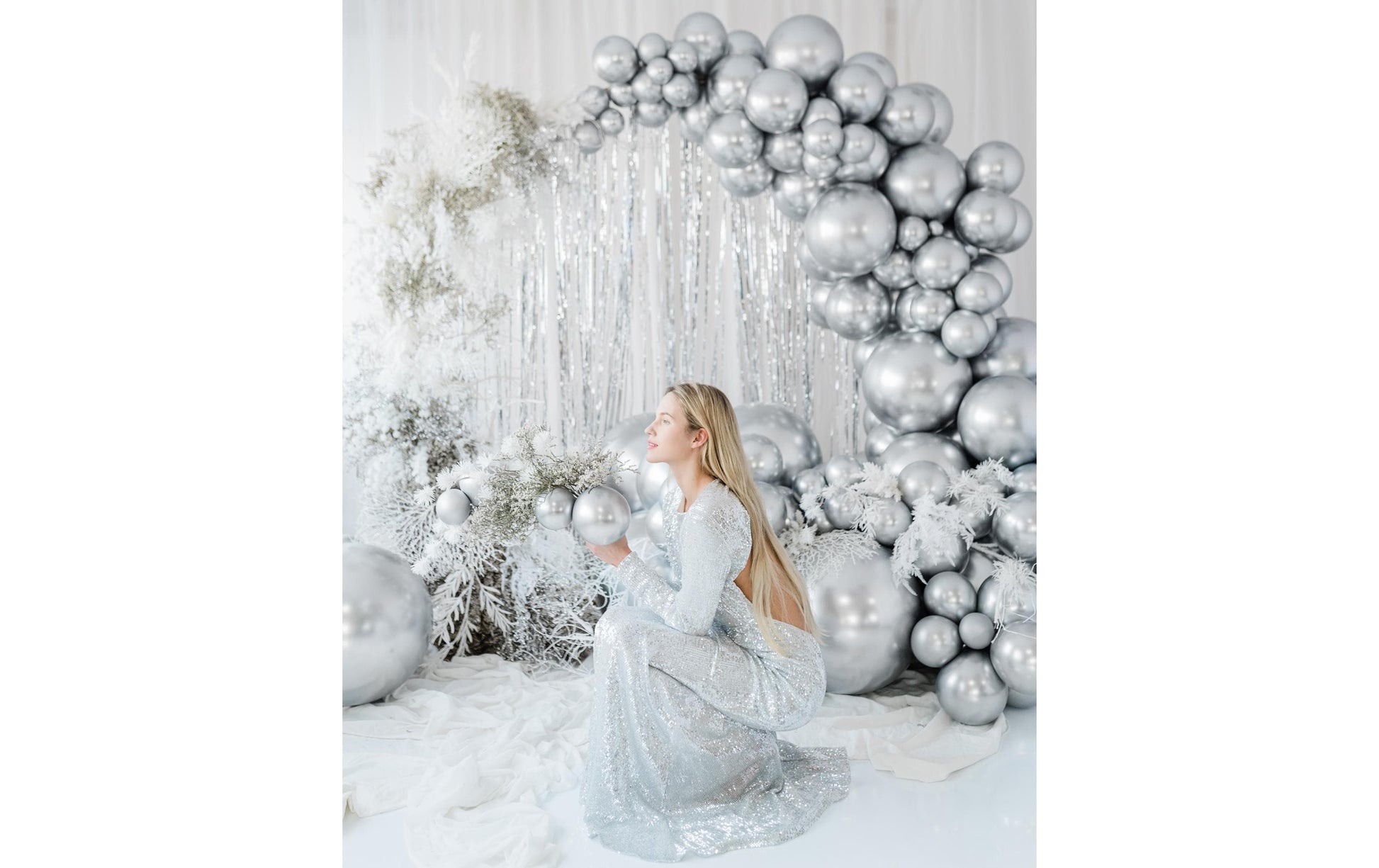 PartyDeco Hochzeitsballons – Silber – Ø 60 cm – Latex – 1 Stück
