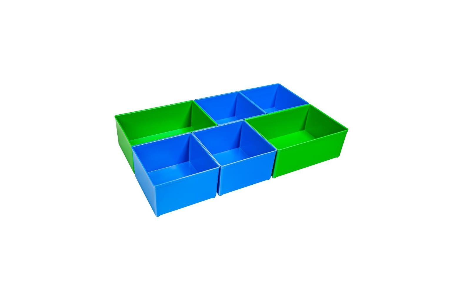 ProClick CD3 CT M 74 Insetboxenset 6-teilig – blau/grün, PS, B 364 × H 63 × T 208 mm