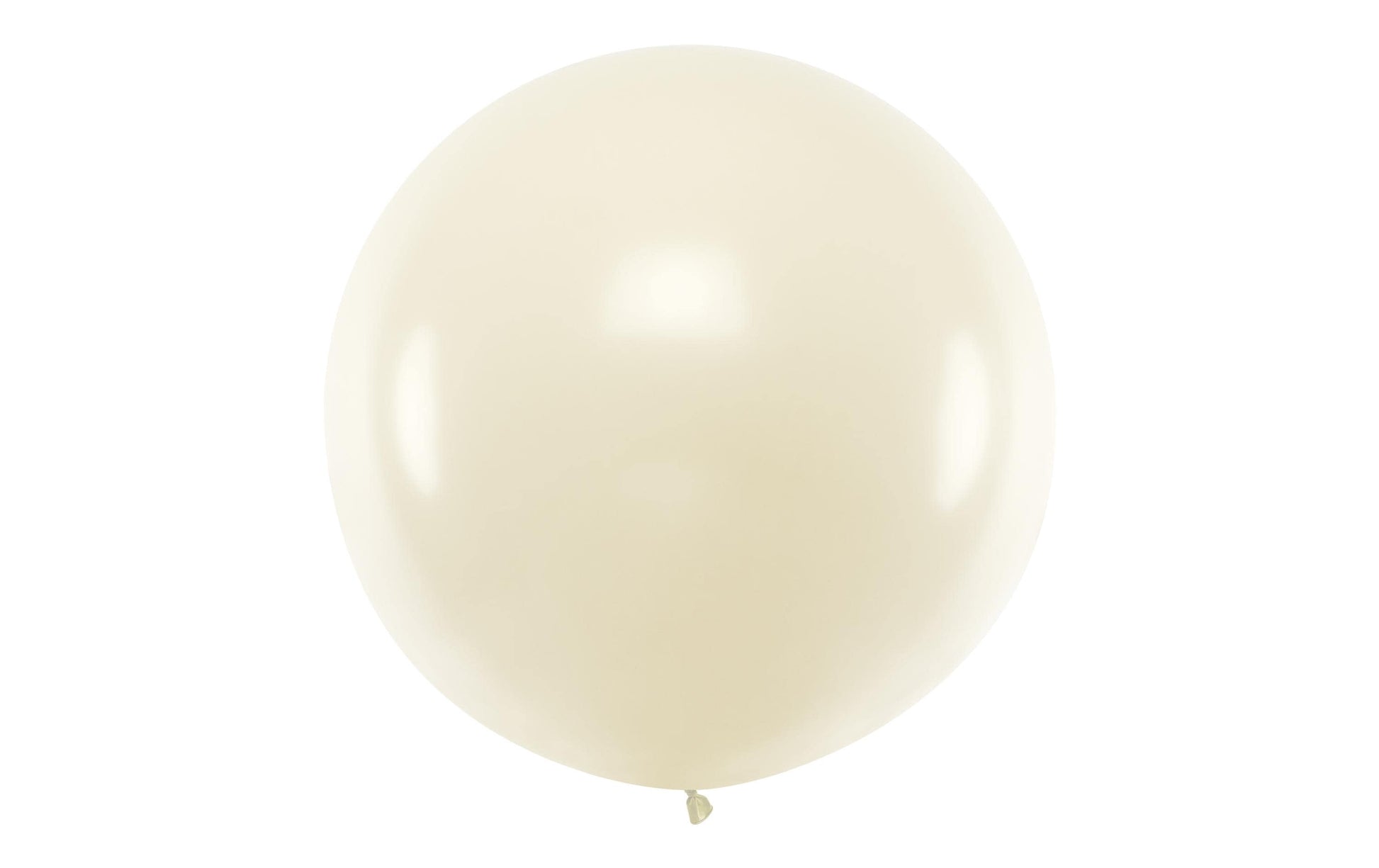 PartyDeco Geburtstagsluftballons – Weiss, Perleffekt – Ø 100 cm – Latex – 1 Stück