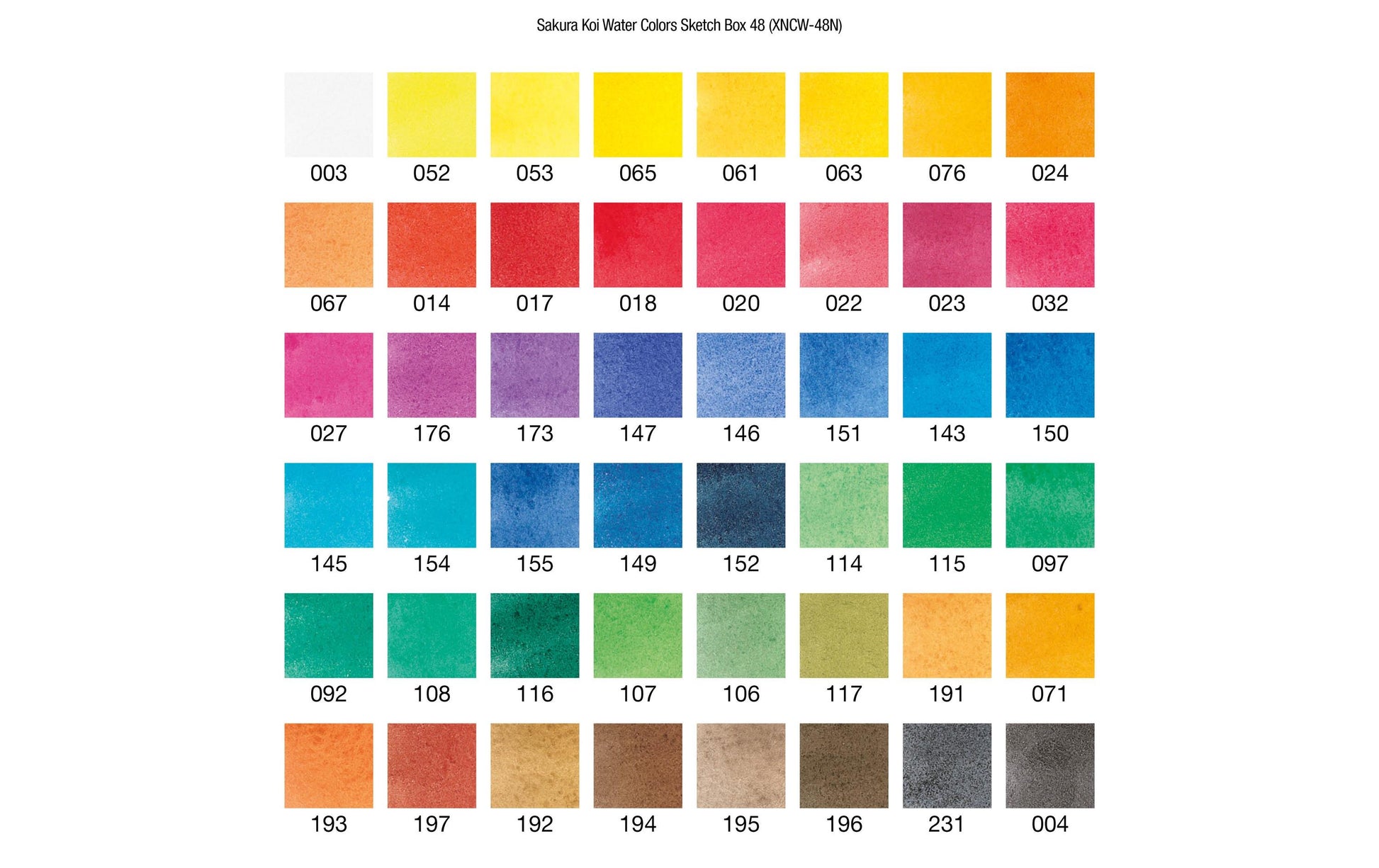 Sakura Koi Wasserfarben Aquarellkasten – Mehrfarbig – 48 Farben (Palette) – für Papier