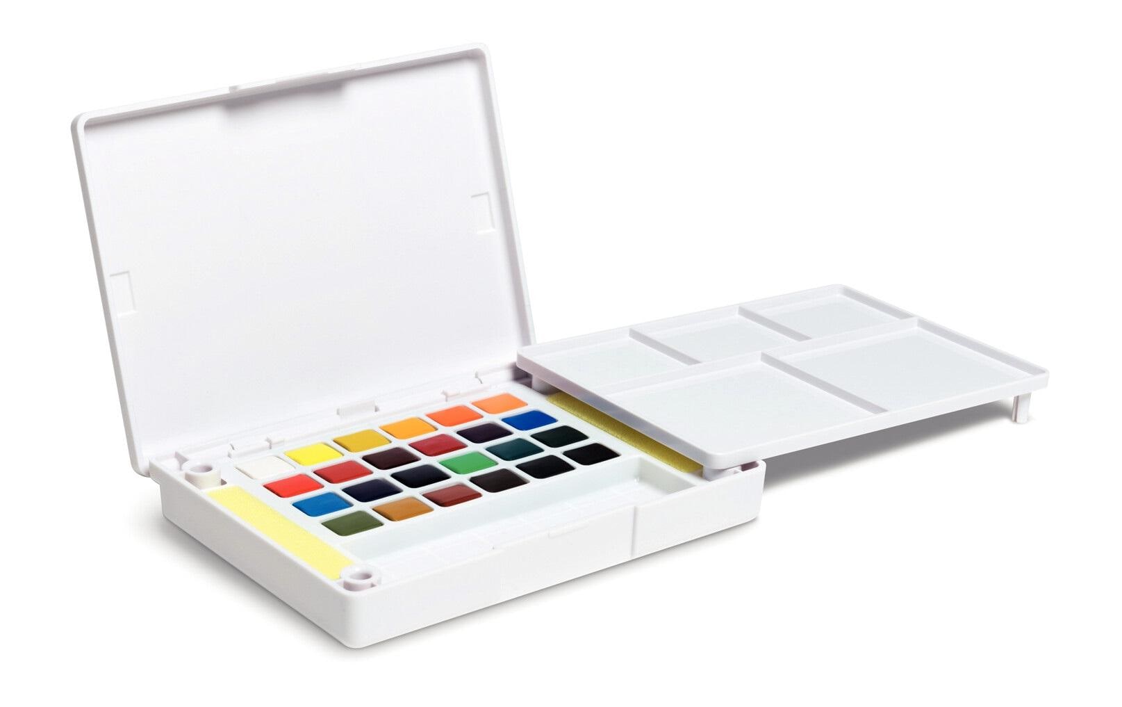Sakura Koi Aquarellfarbe – Mehrfarbig – 24 Farben (Palette, mit Pinsel) – für Papier