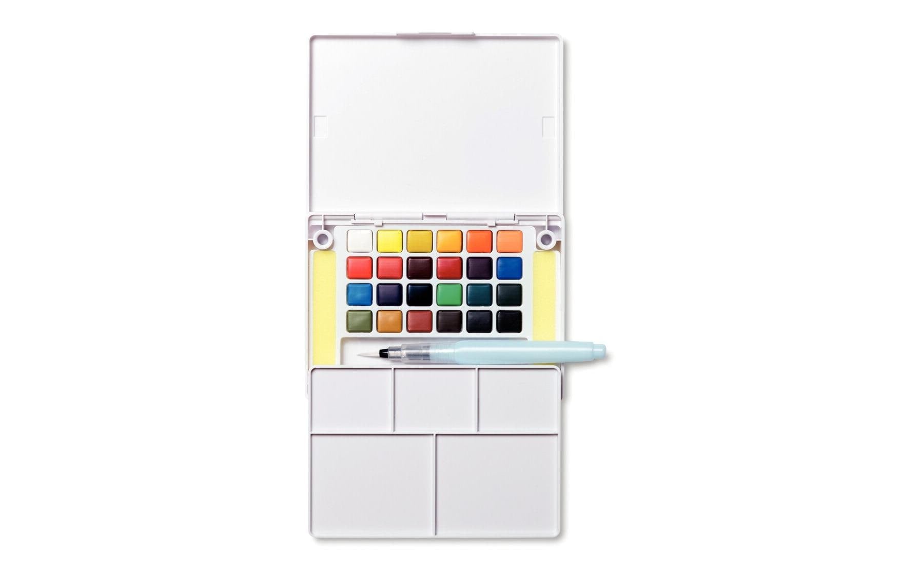 Sakura Koi Aquarellfarbe – Mehrfarbig – 24 Farben (Palette, mit Pinsel) – für Papier