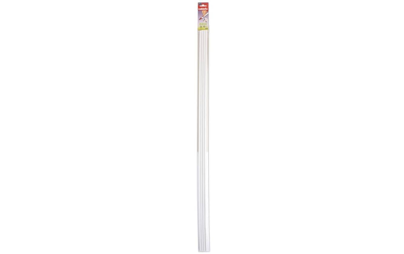 Max Hauri AG Max Hauri Wandkanal – 8 × 8 mm – 1 m – Kunststoff – Weiss, selbstklebend, 4 Stk.