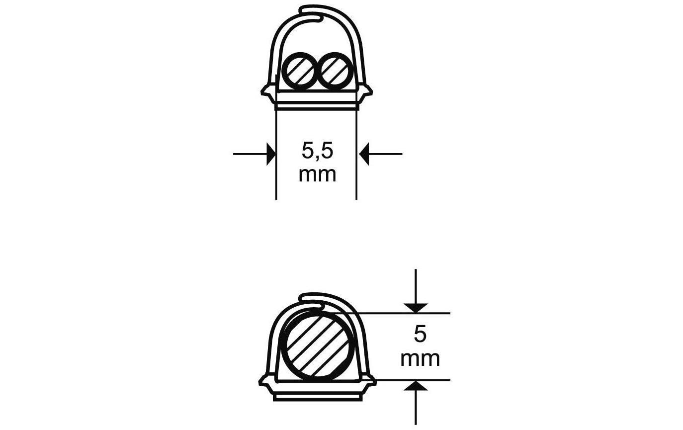 Max Hauri AG Max Hauri Wandkanal – 8 × 8 mm – 1 m – Kunststoff – Weiss, selbstklebend, 4 Stk.