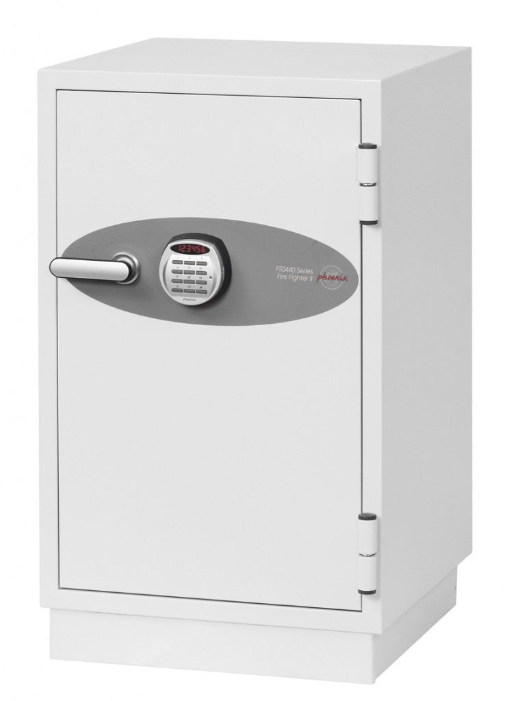 Phoenix Safe Co. Phoenix Tresor FS0442E – Elektronikschloss – 84 l – Feuerschutz 90 min – Bodenmontage – Weiss