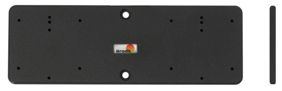 Brodit Platte, 50 × 145 × 5 mm – universal – schwarz, Kunststoff