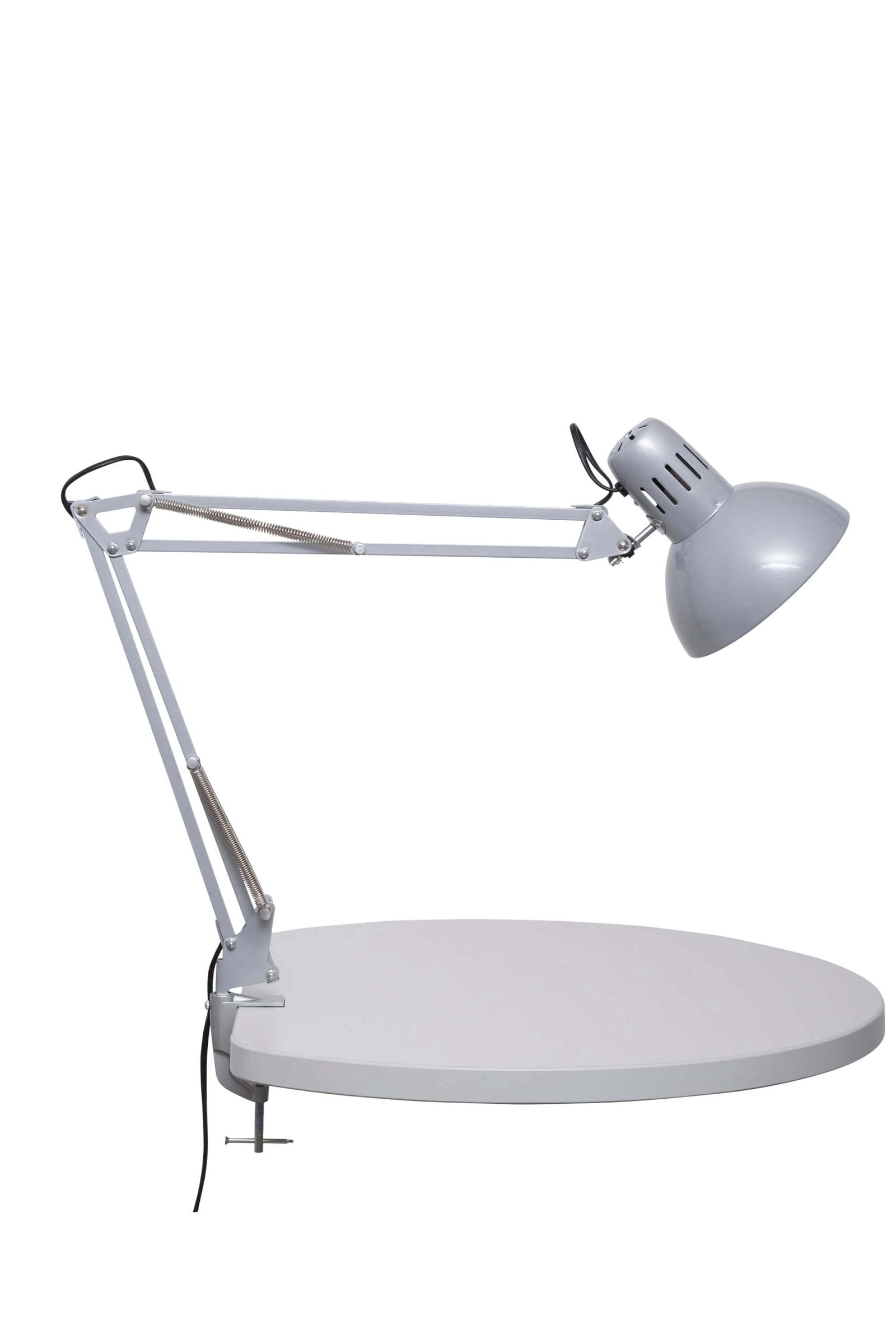 MAUL LED-Tischleuchte – Klemmfuss, drehbar, neigbar – Silber
