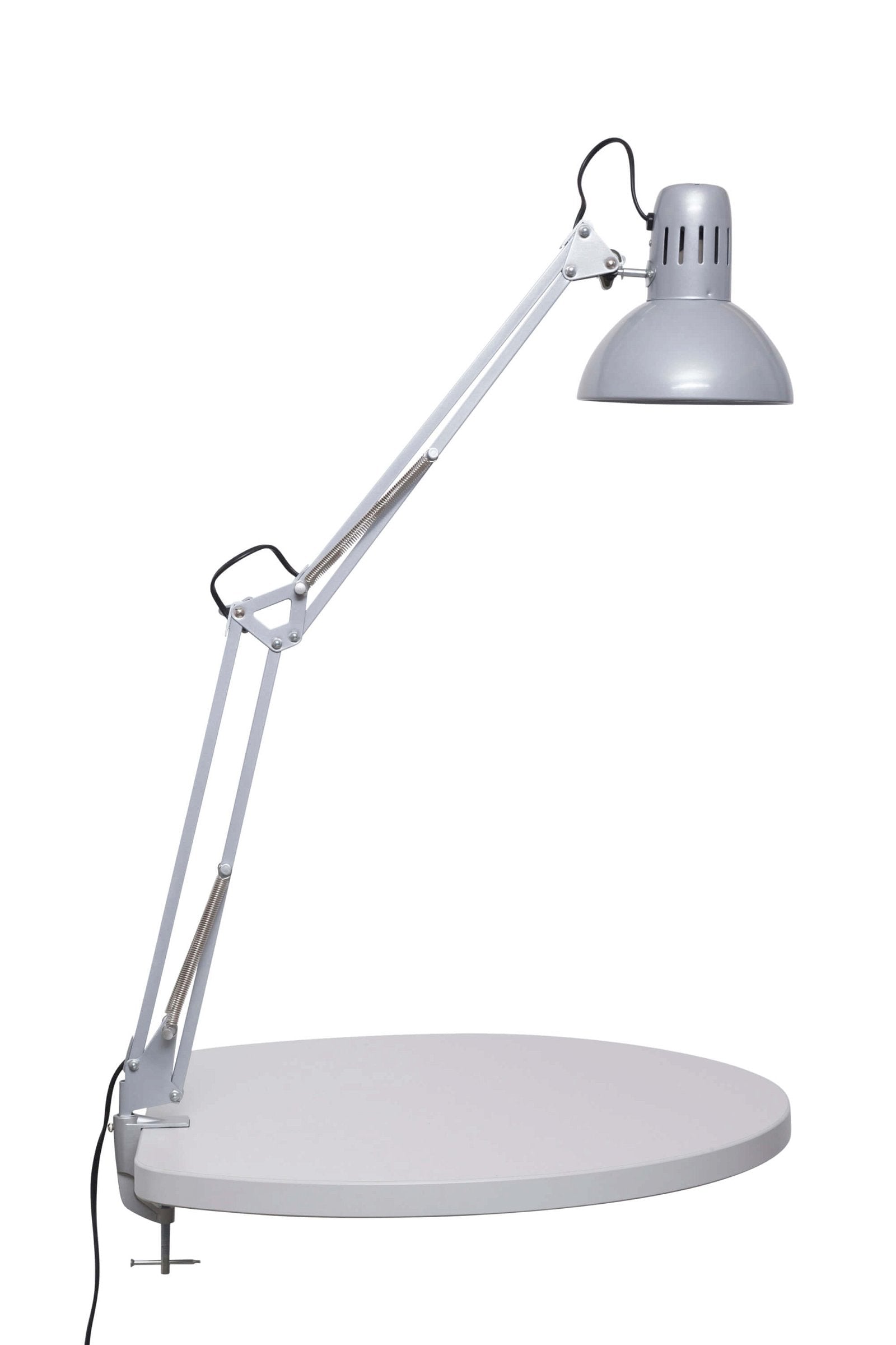 MAUL LED-Tischleuchte – Klemmfuss, drehbar, neigbar – Silber