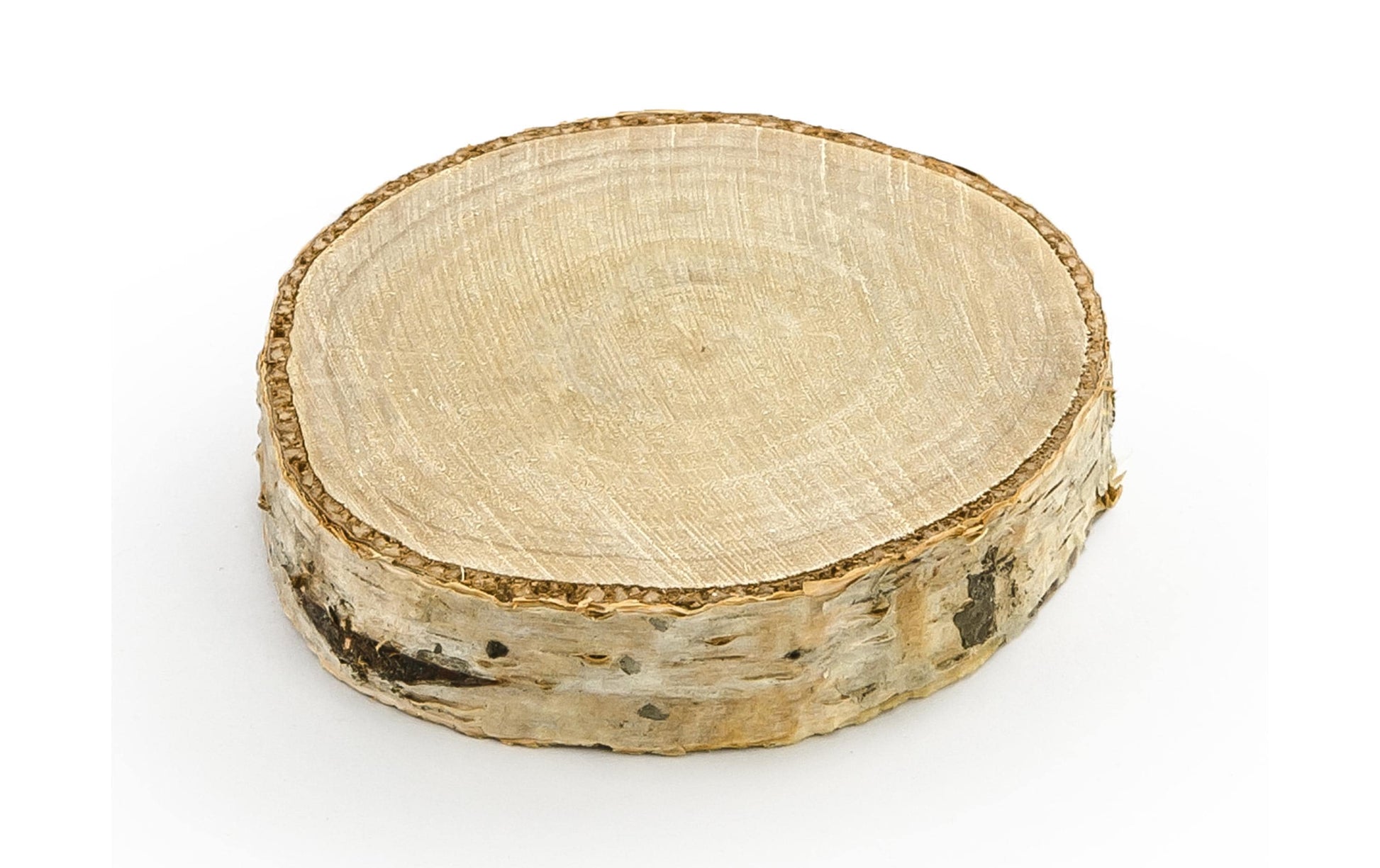 PartyDeco Tischkarten Holzscheibe Hochzeit – Braun – Ø 4,5–6,5 cm – Holz (Weide) – 6 Stk