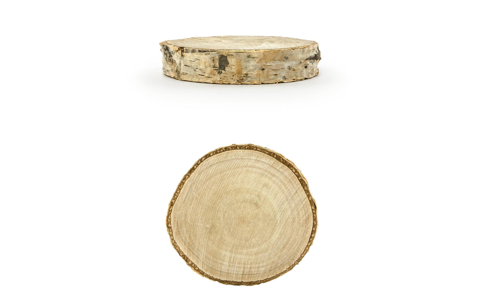 PartyDeco Tischkarten Holzscheibe Hochzeit – Braun – Ø 4,5–6,5 cm × 1 cm – Holz (Eiche) – 20 Stk