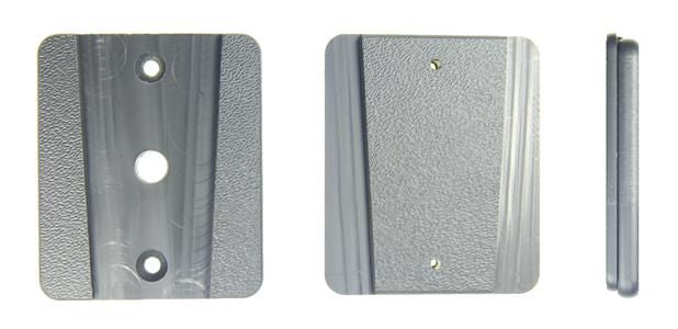 Brodit Montageplatte, 50×42×5 mm – Schwarz