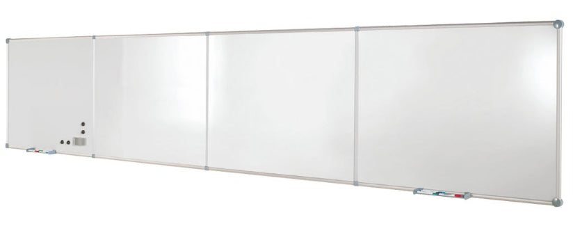 MAUL Whiteboard – 120 × 90 cm, Kunststoff, magnetisch, Aluminiumrahmen, Wandmontage, inkl. Montageset