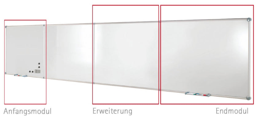 MAUL Whiteboard – 120 × 90 cm, Kunststoff, magnetisch, Aluminiumrahmen, Wandmontage, inkl. Montageset