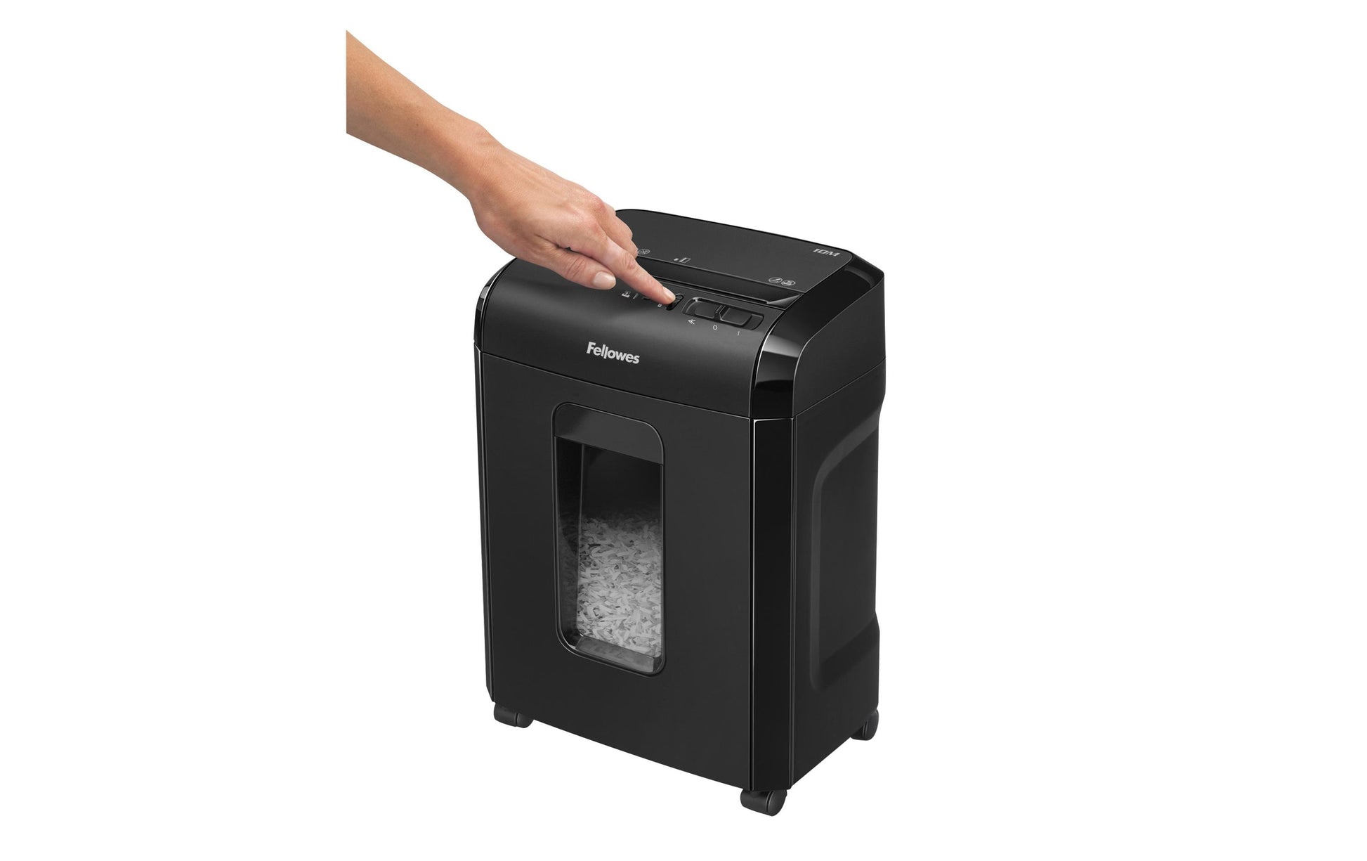Fellowes Powershred 10M – Aktenvernichter, DIN P-5, Partikelschnitt 2 × 12 mm, 10 Blatt, 19 l