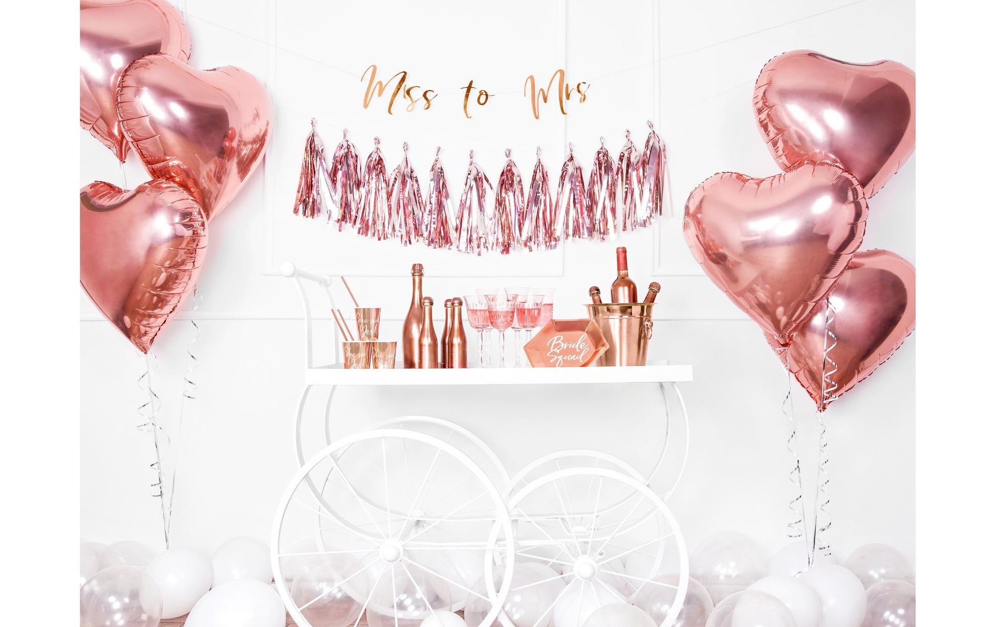 PartyDeco Teller, Papier/Karton, Sechseck – Ø 23 cm, Roségold – 6 Stk.