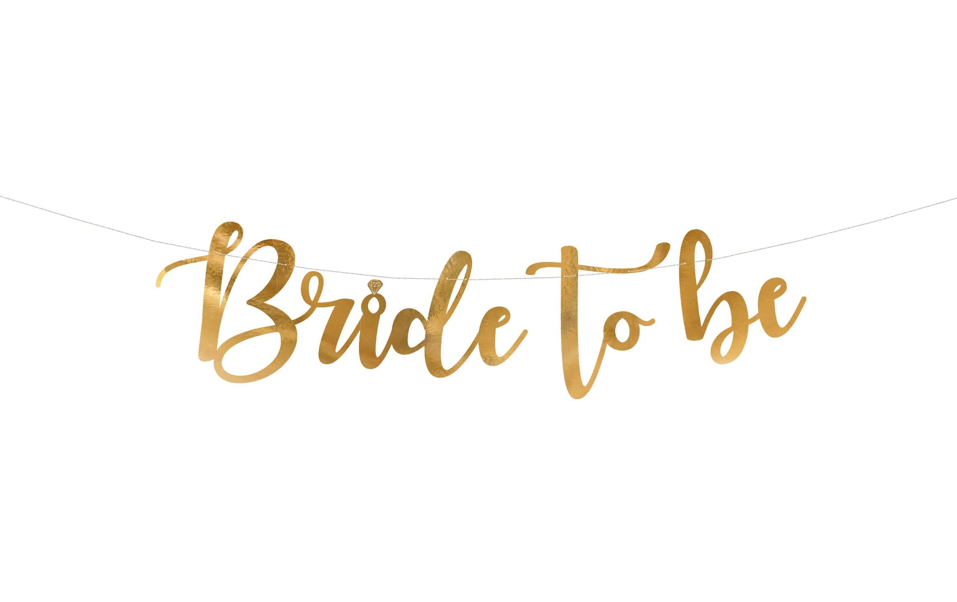 PartyDeco Girlande Bride to be – Gold – 80 × 19 cm – Papier – 1 Stk